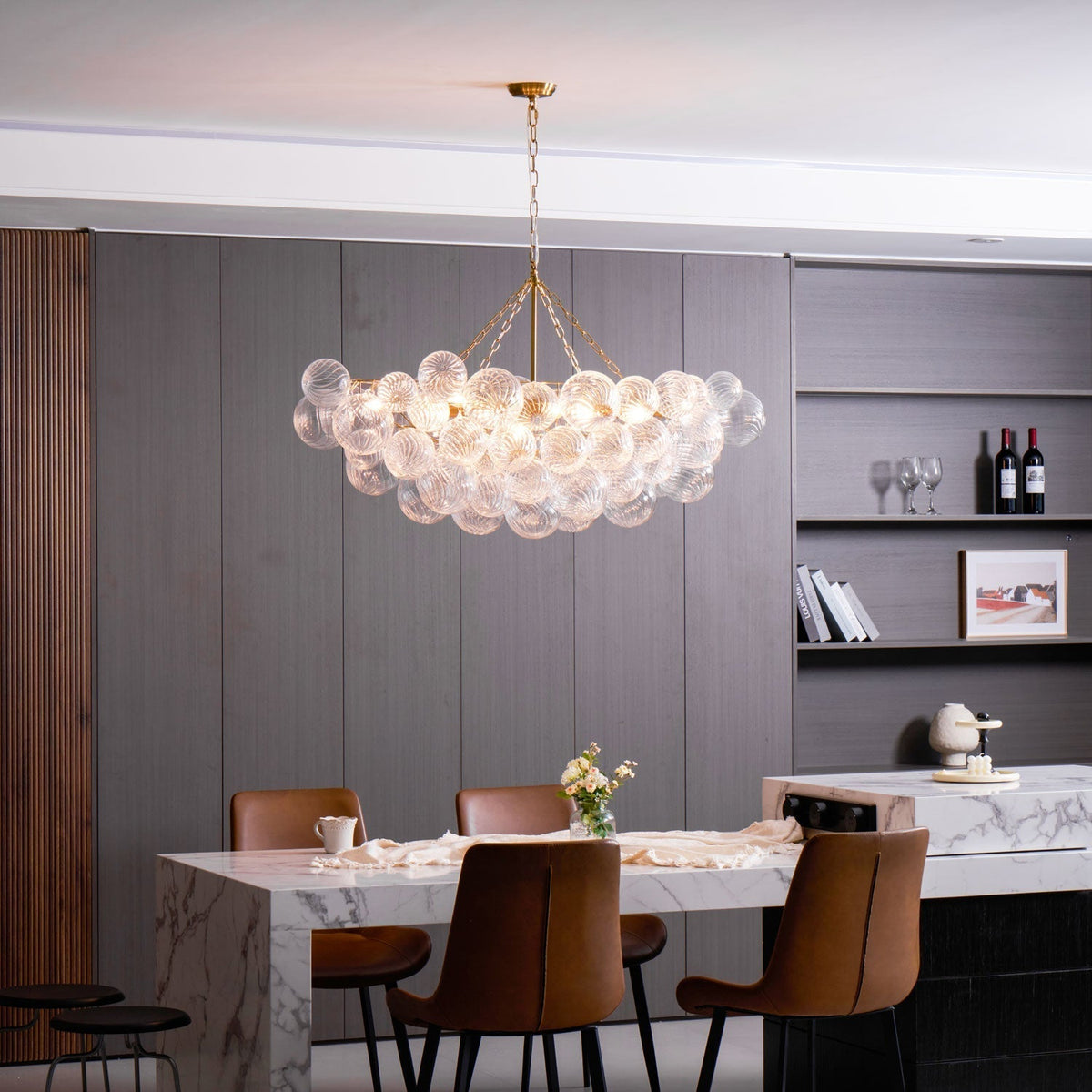 Aurora Chandelier Glass Ball Bubble Modern