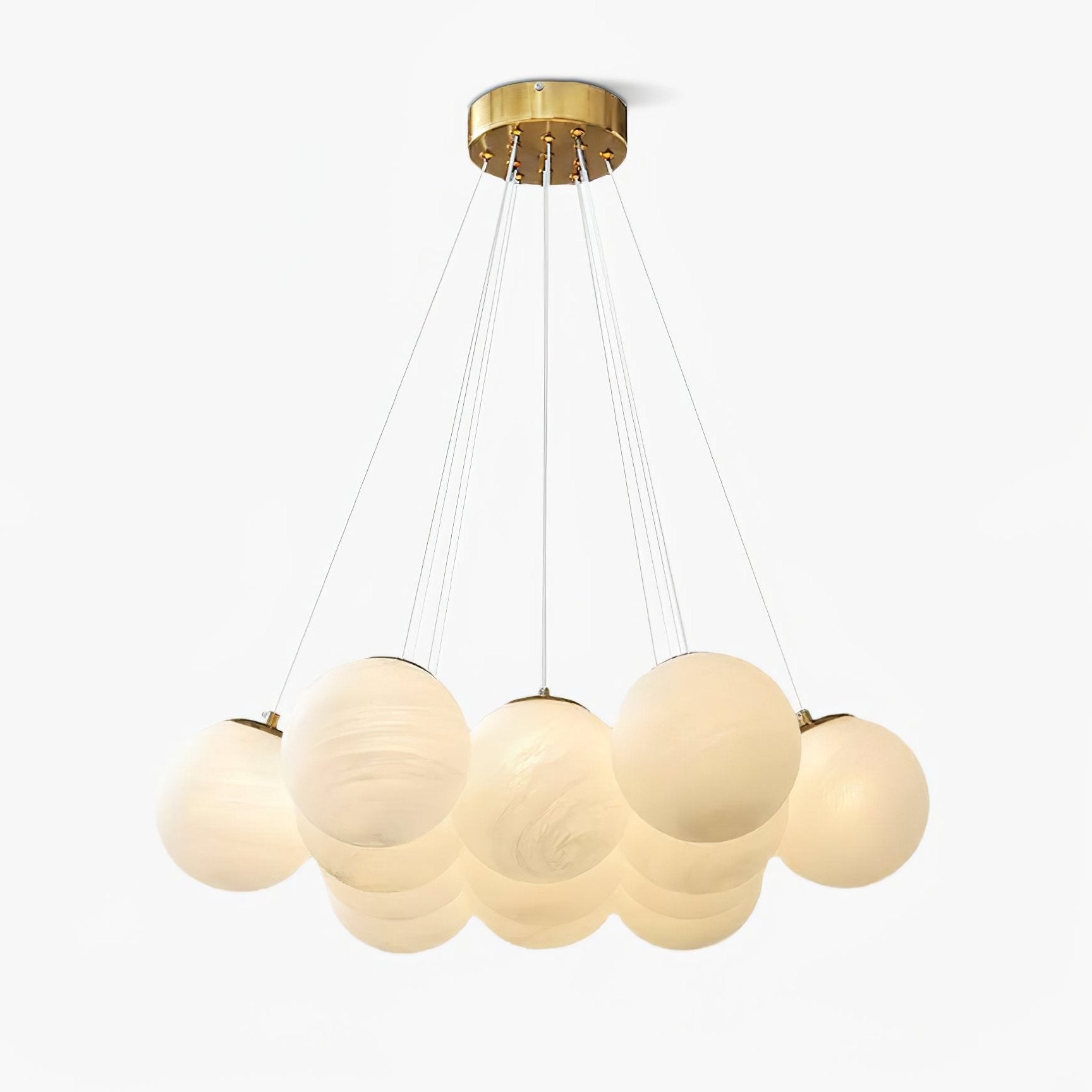 Celalissa Chandelier Glass Cluster Frosted Glass