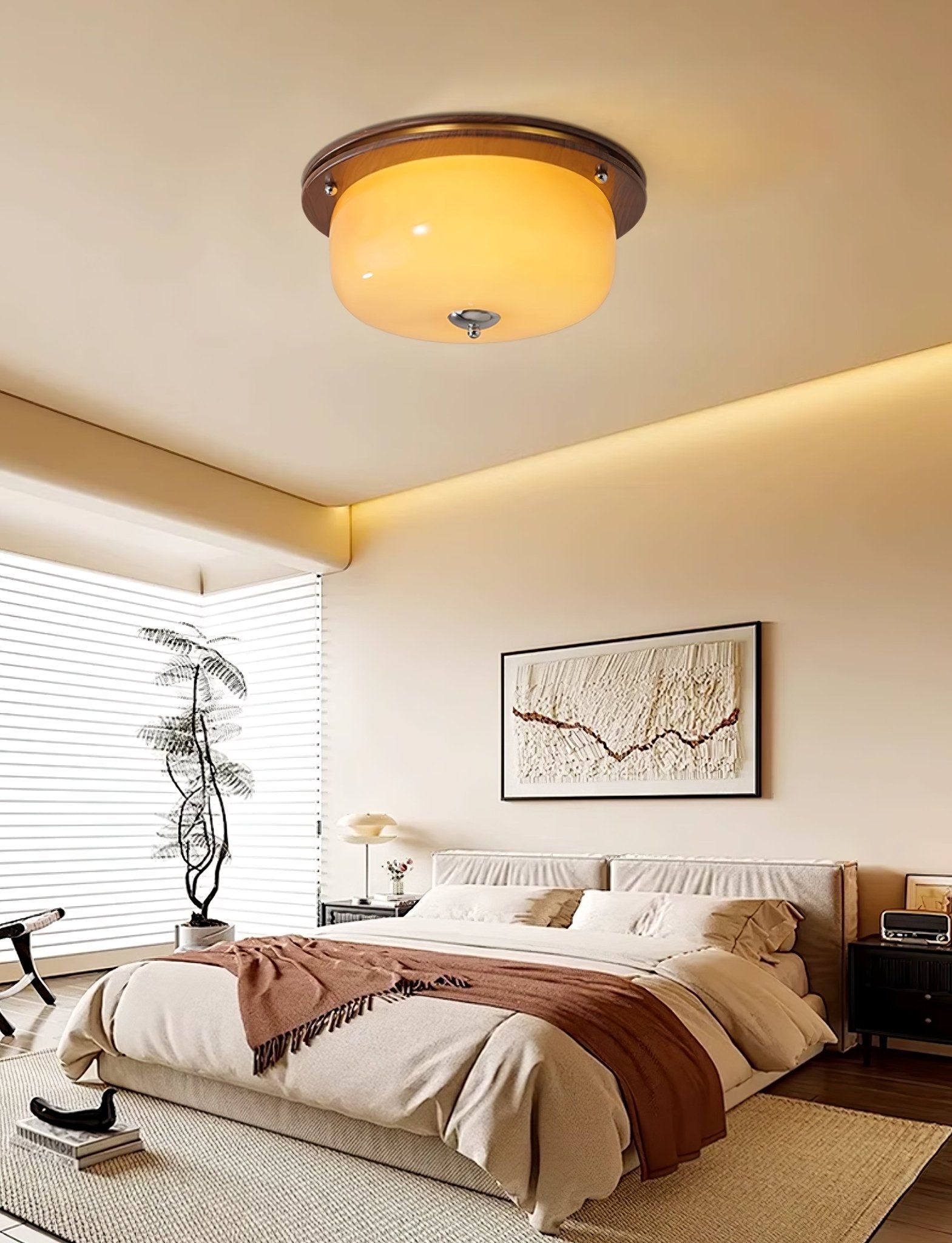 Vetheel Premium Nordic Art Dome Glass Ceiling Light