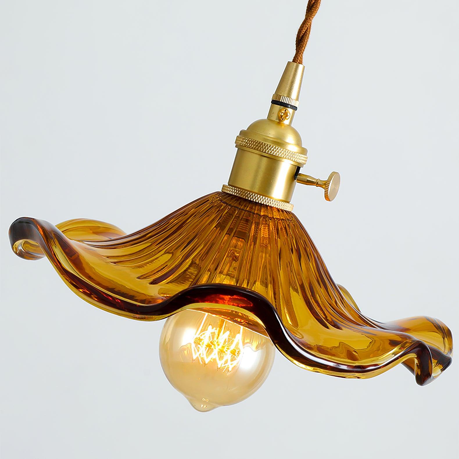 Lioralina Brass & Glass Vintage Pendant Light