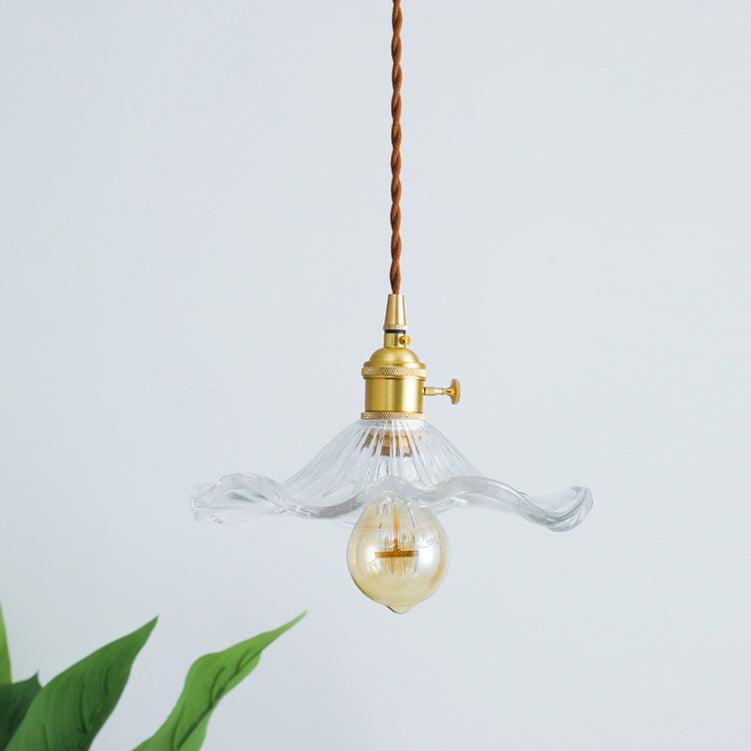 Lioralina Brass & Glass Vintage Pendant Light