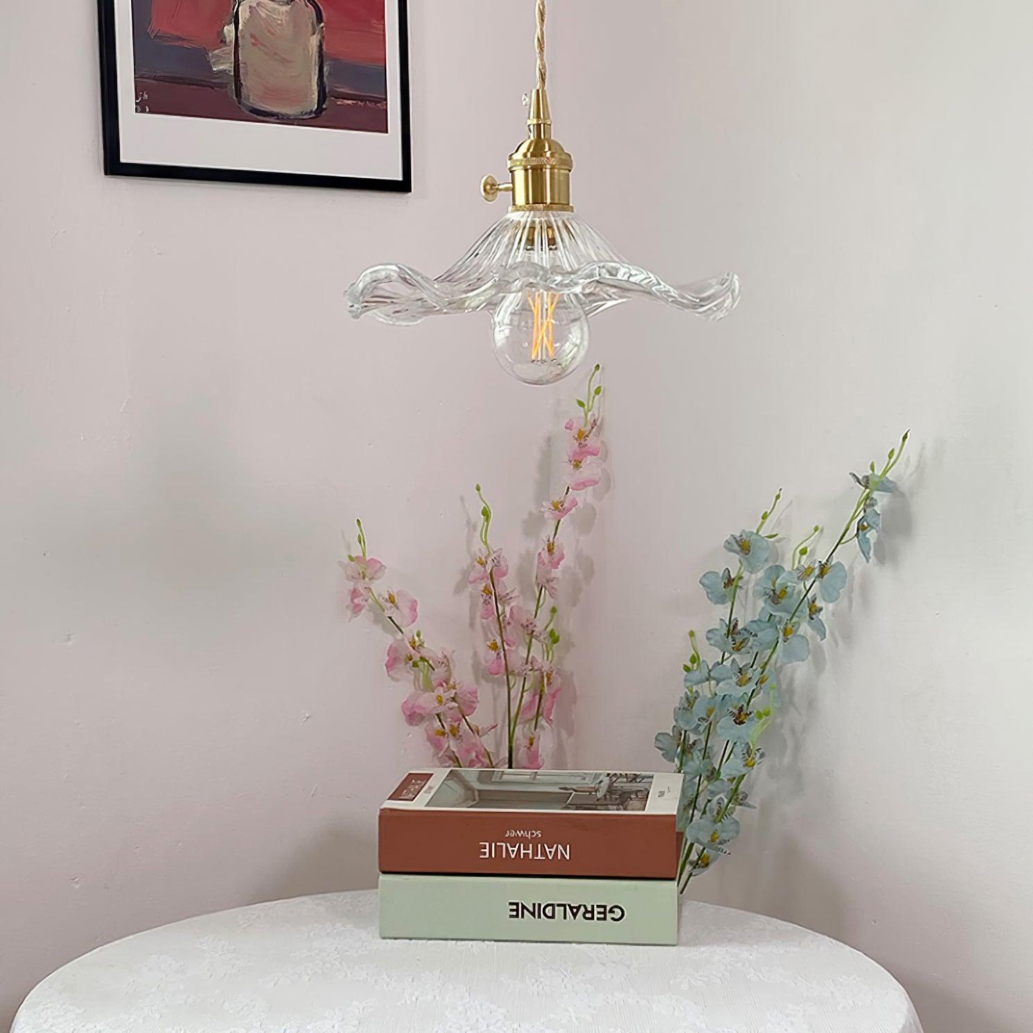 Lioralina Brass & Glass Vintage Pendant Light
