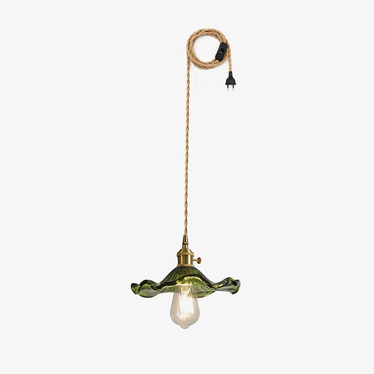 Pineridge Glass Hibiscus Flower Pendant Light