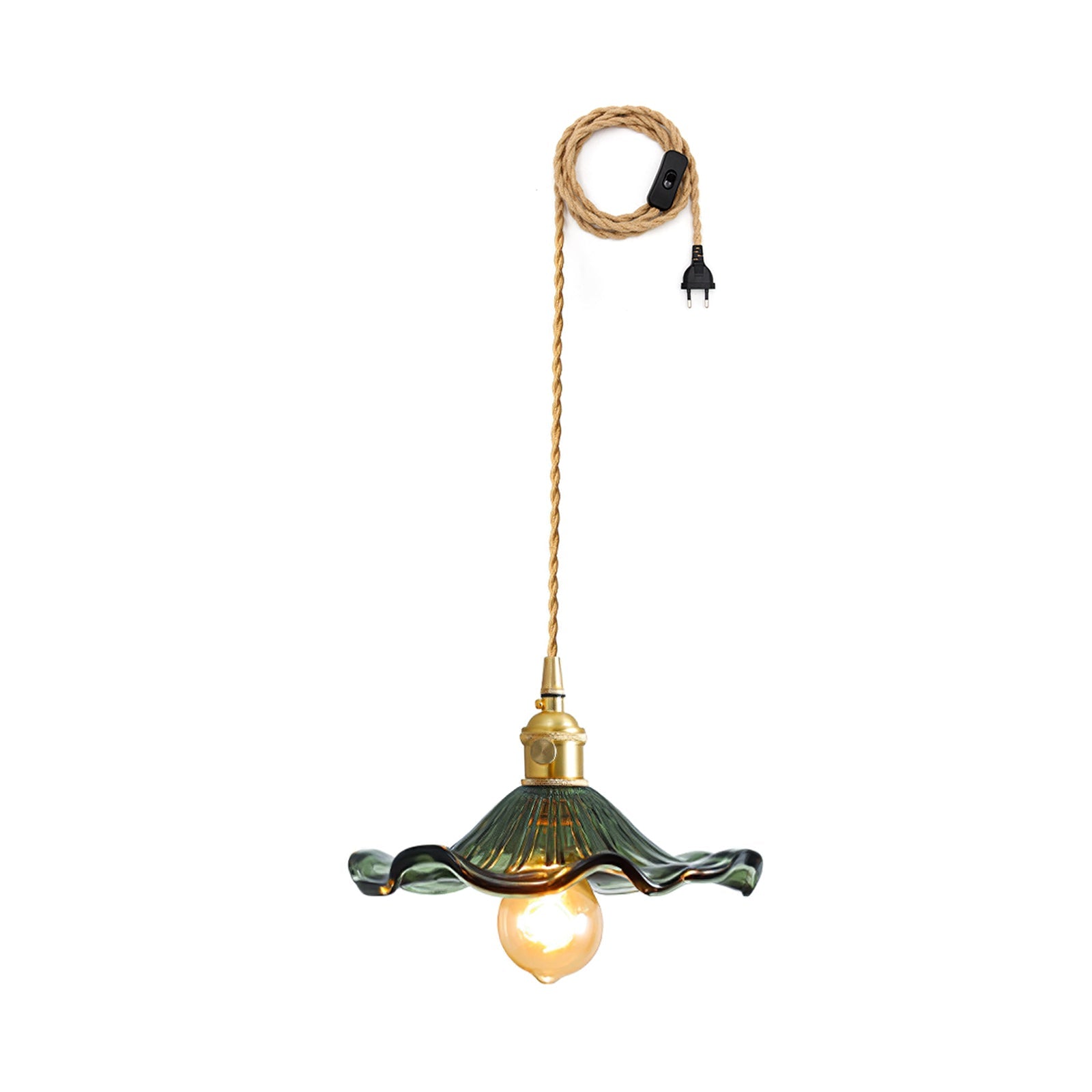 Pineridge Glass Hibiscus Flower Pendant Light