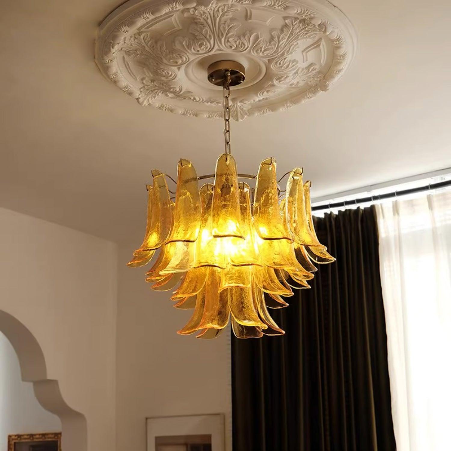 Glyra Amber Bloom Chandelier