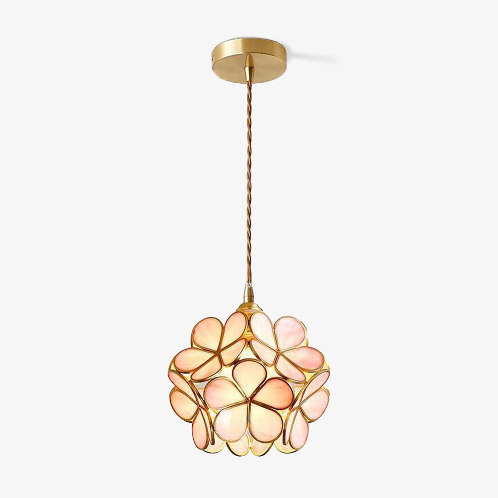 Velelise Pendant Lamp Glass Petal Shaped Kitchen
