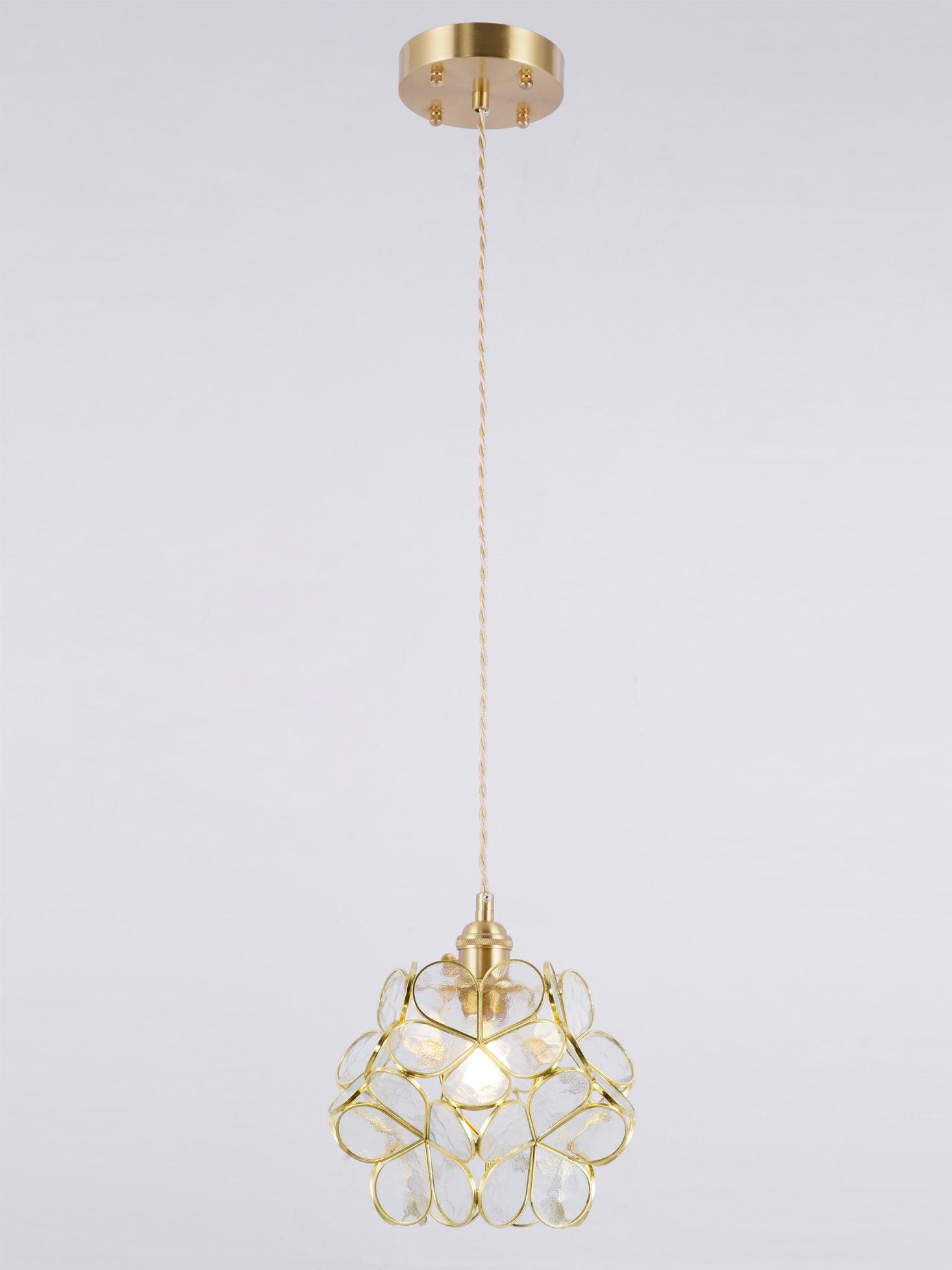 Velelise Pendant Lamp Glass Petal Shaped Kitchen