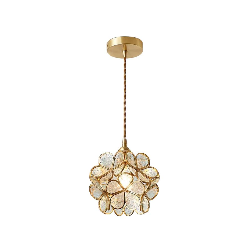 Velelise Pendant Lamp Glass Petal Shaped Kitchen