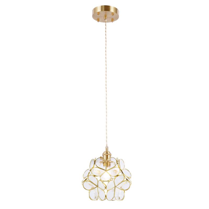 Velelise Pendant Lamp Glass Petal Shaped Kitchen