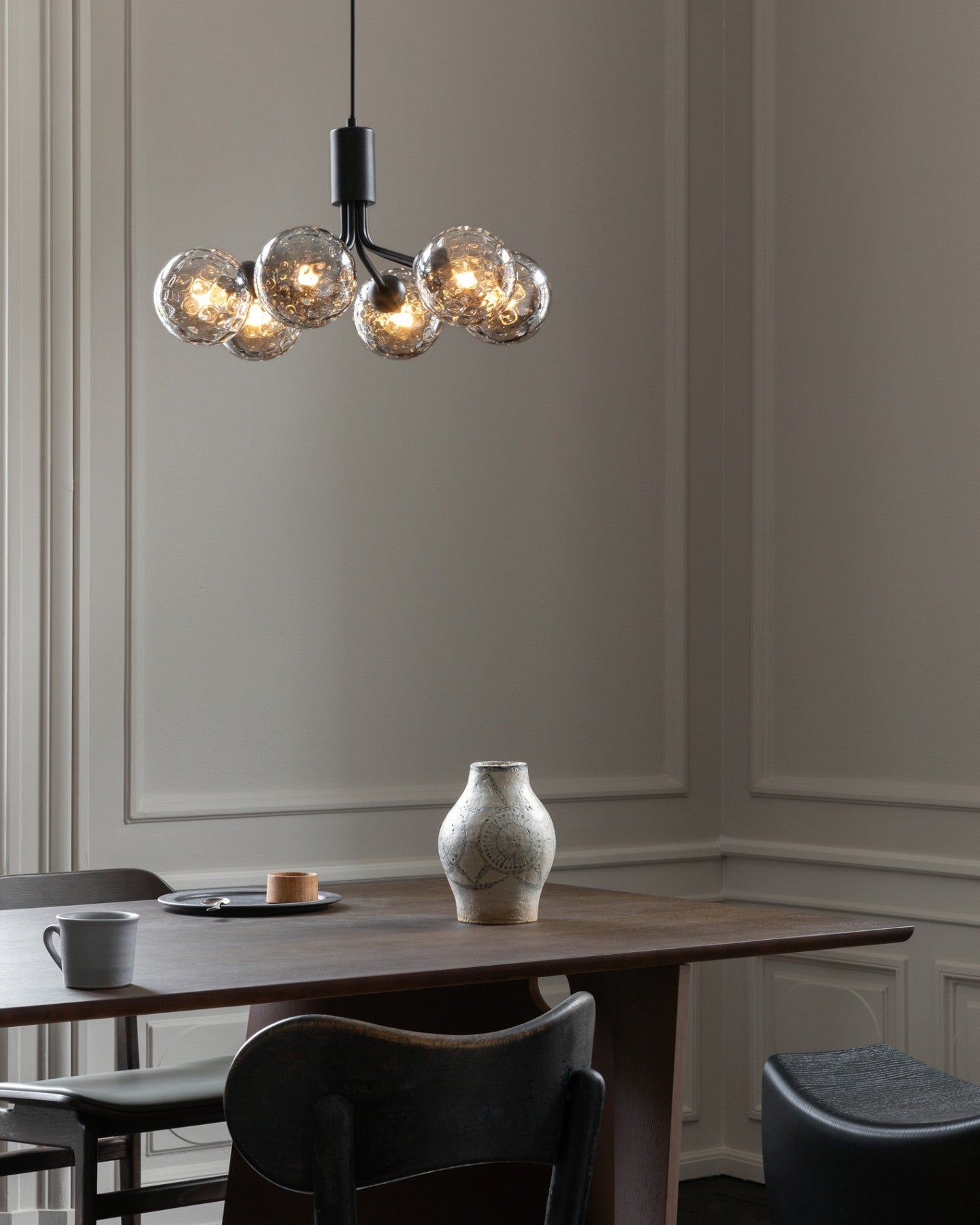 Eirelelle Pendant Lamp Glass Globe Cluster Brass