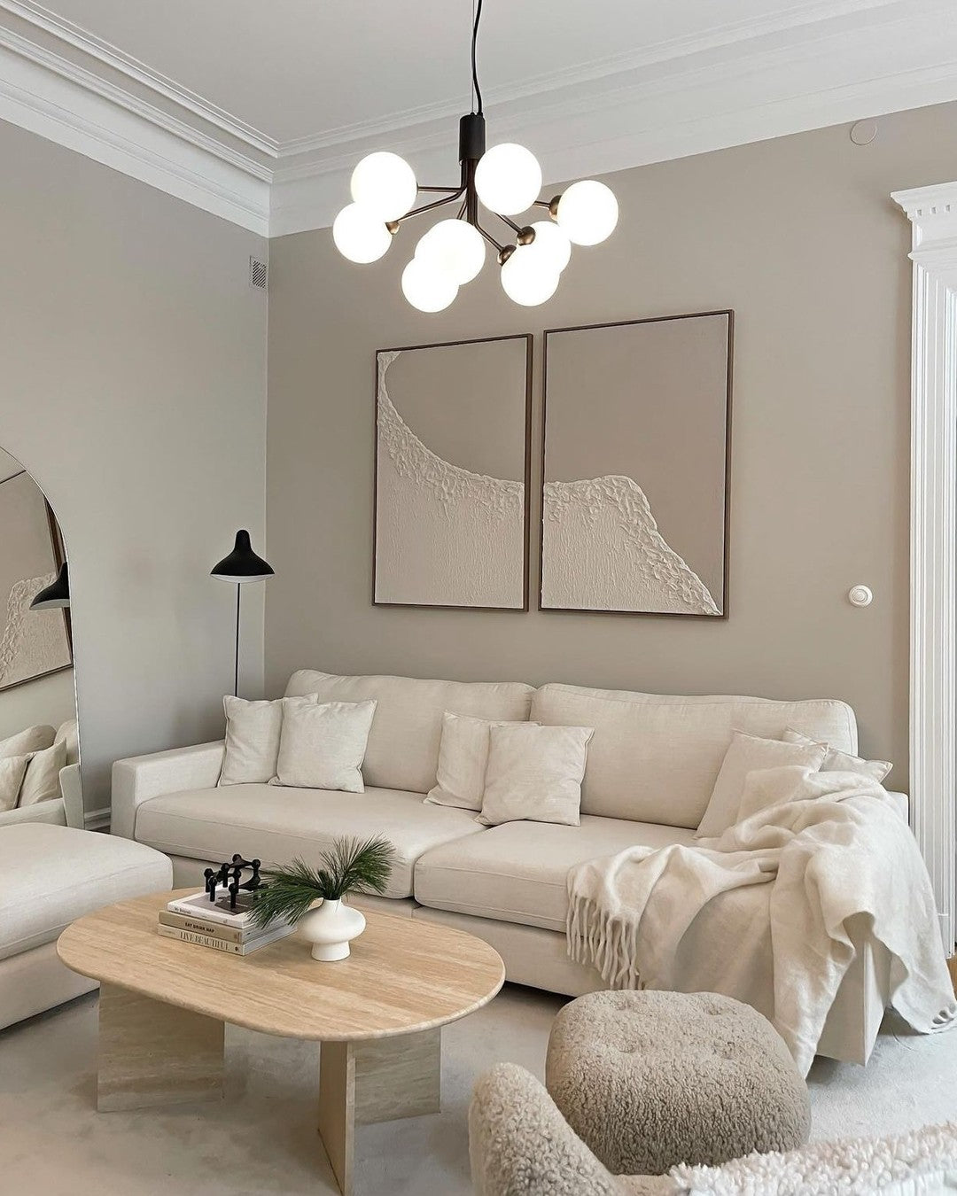 Eirelelle Pendant Lamp Glass Globe Cluster Brass