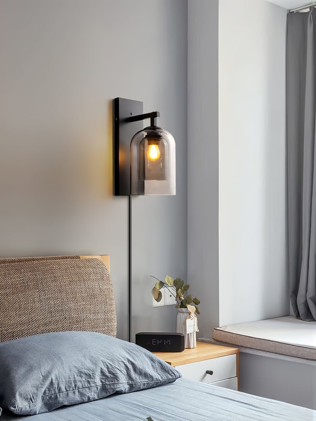 Celerira Nordic Art Tubular Plug-in Glass Wall Lamp