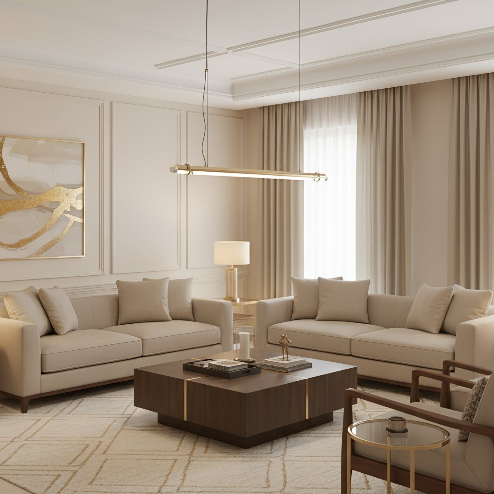 Gleam Bar Linear Pendant Lamp