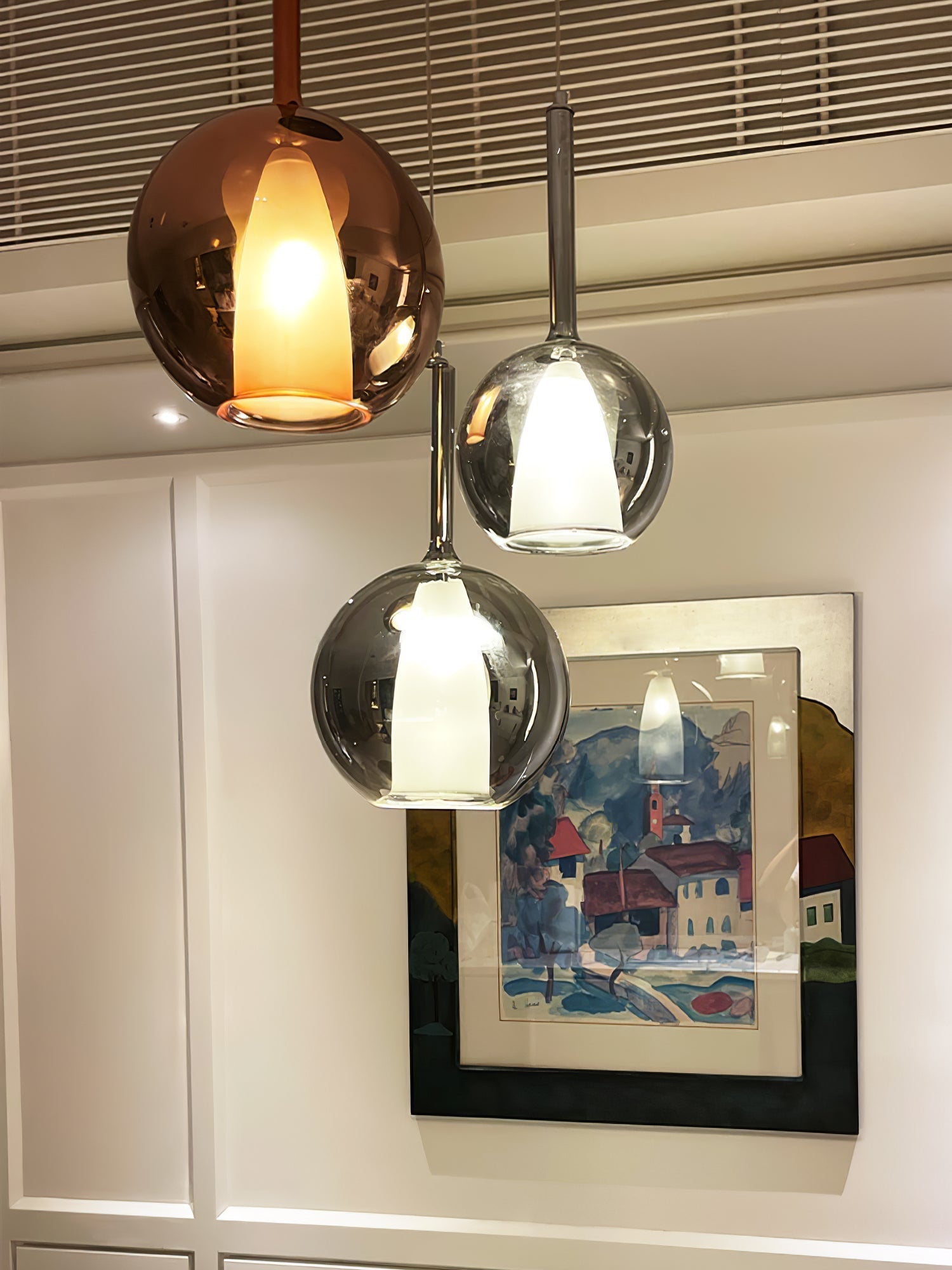 Lioranira Pendant Lamp Smoked Glass Round