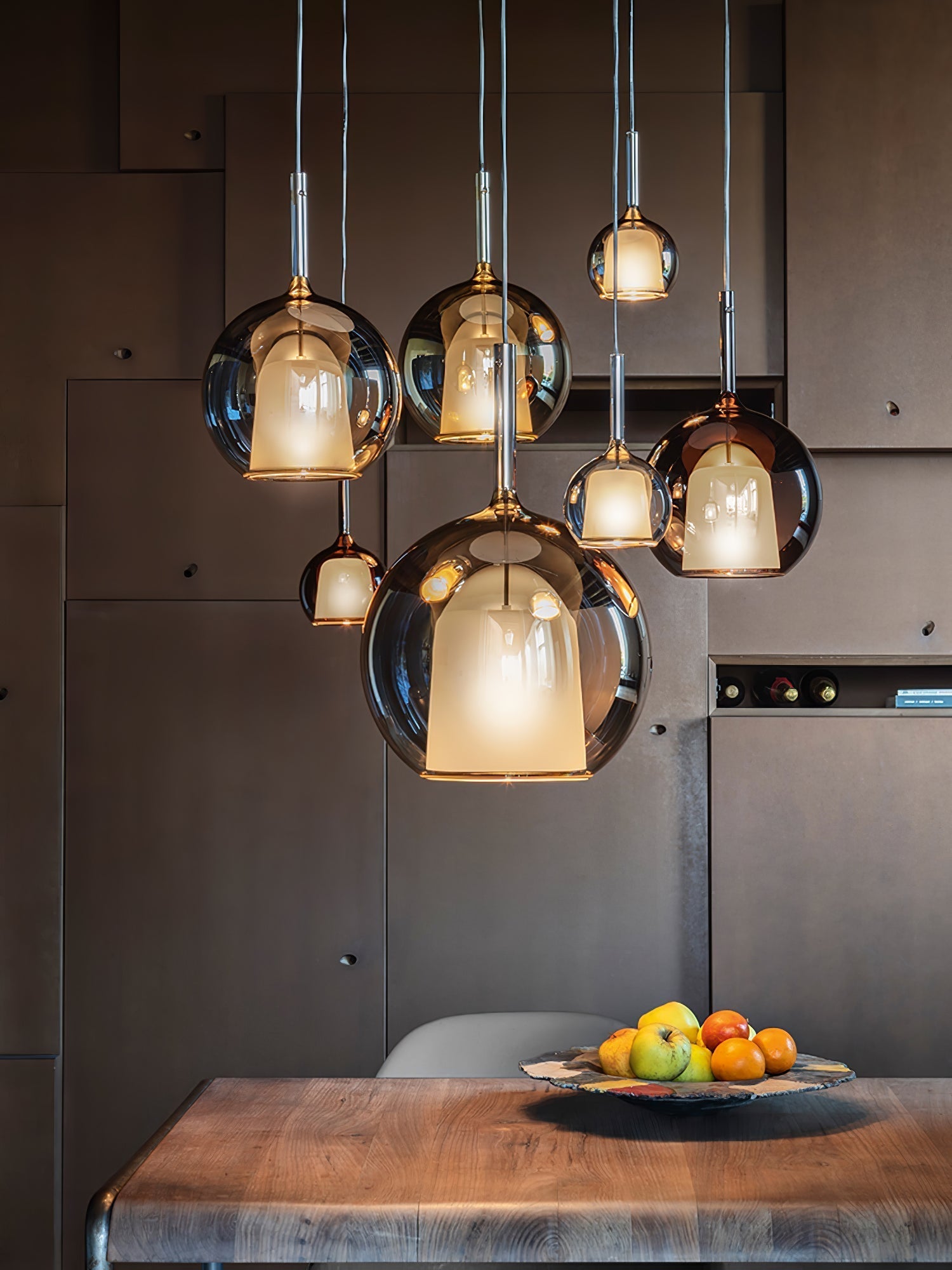 Lioranira Pendant Lamp Smoked Glass Round