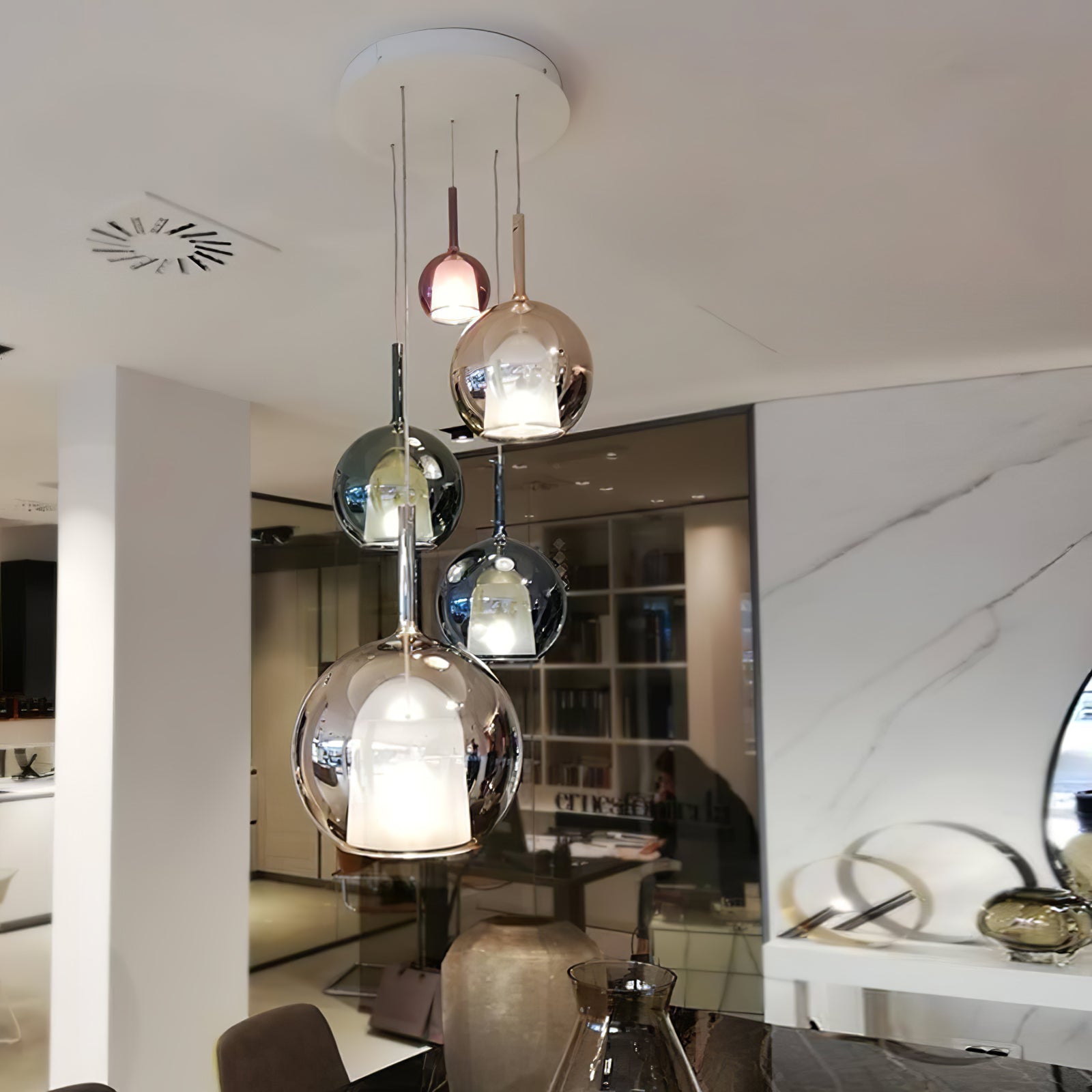 Lioranira Pendant Lamp Smoked Glass Round