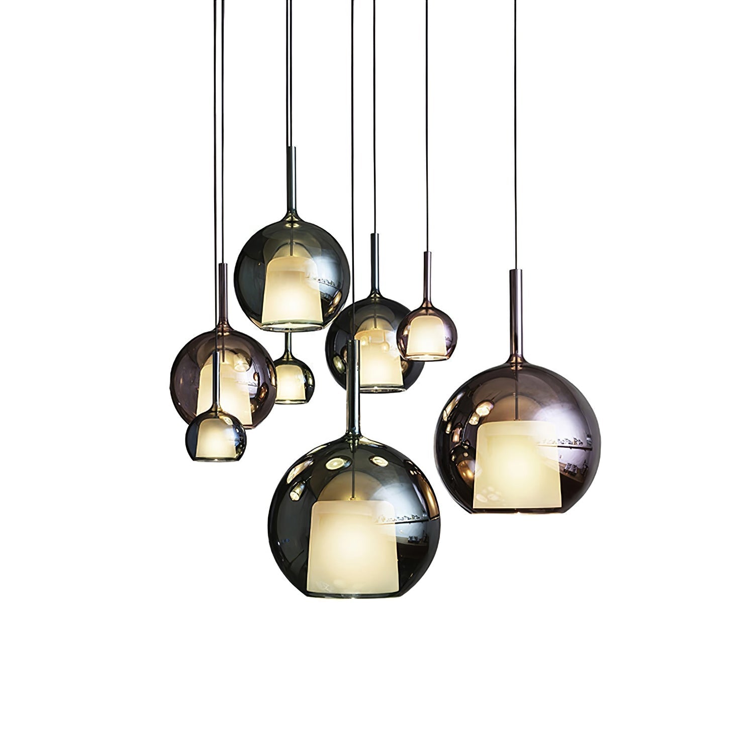 Lioranira Pendant Lamp Smoked Glass Round