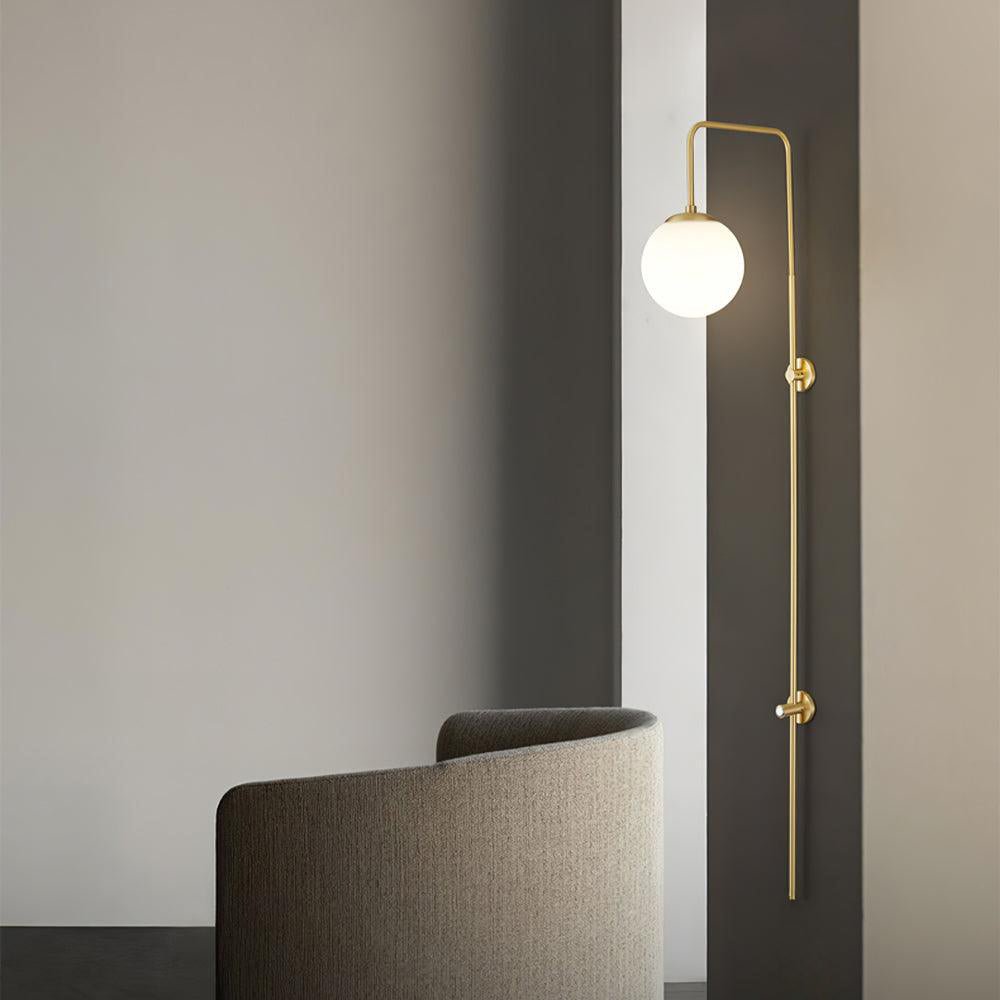 Nyvaris Modern Minimalist Globe Brass Glass Sconce Wall lamp