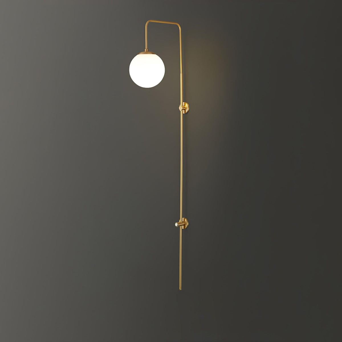 Nyvaris Modern Minimalist Globe Brass Glass Sconce Wall lamp