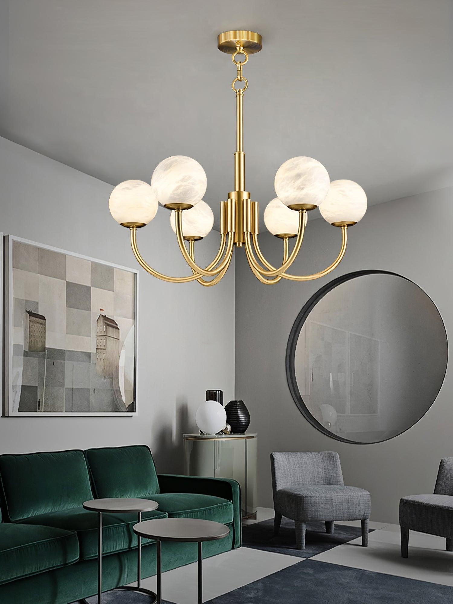 Chandelier Alabaster Luxury