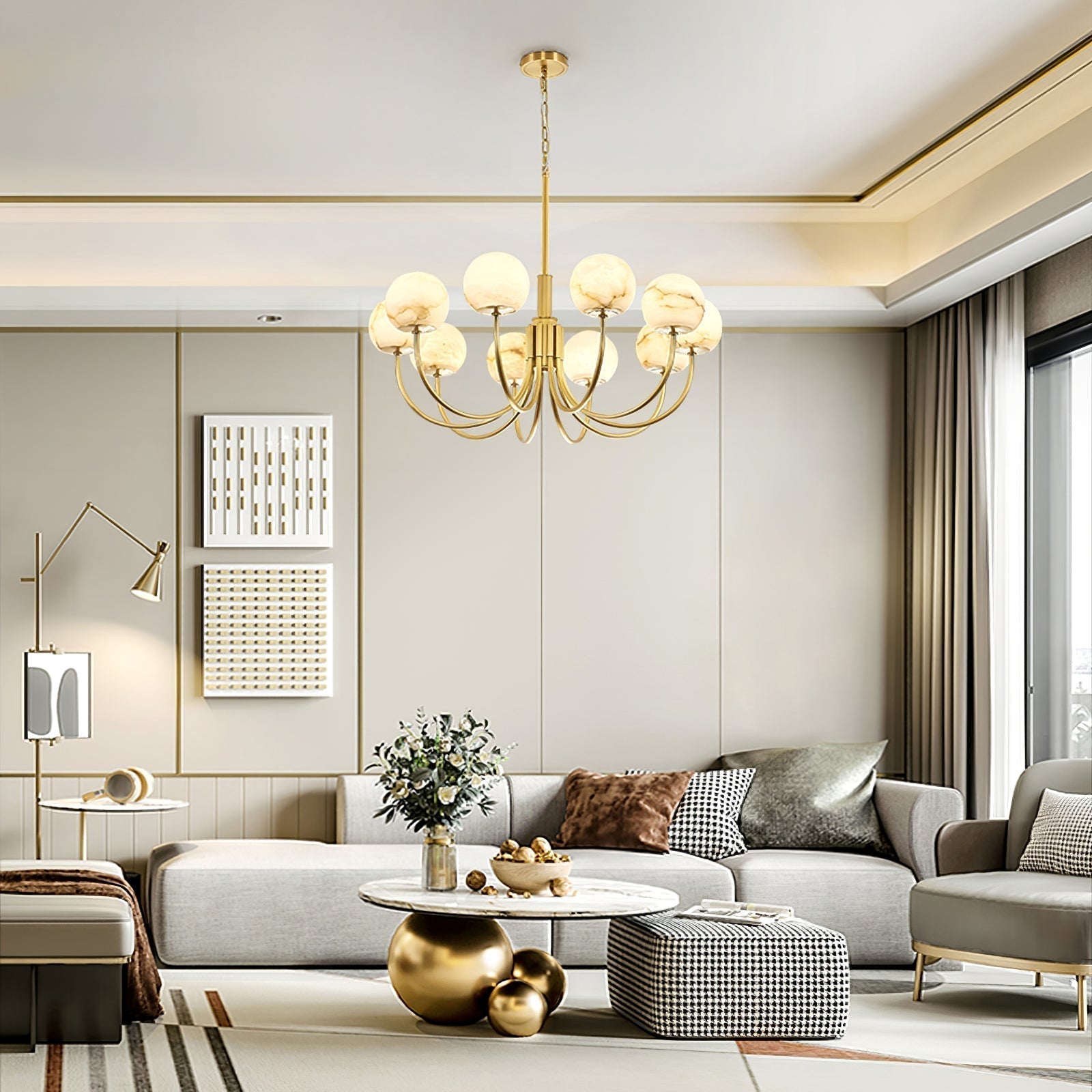 Chandelier Alabaster Luxury