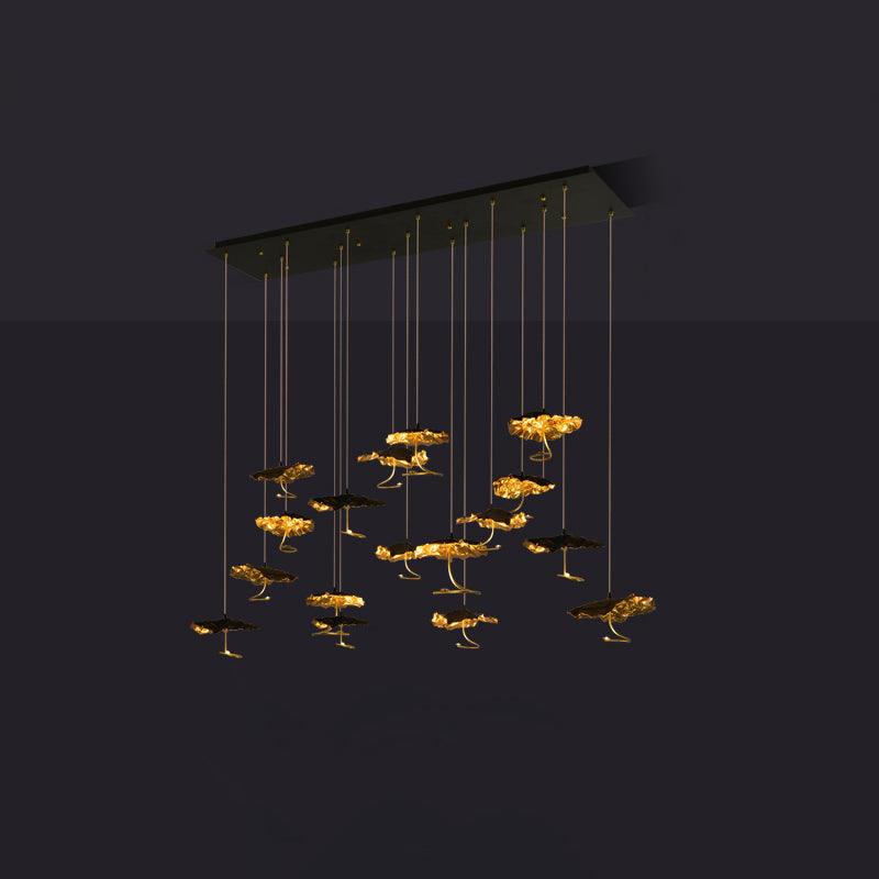 Aureate Cloud Brass Cluster Chandelier