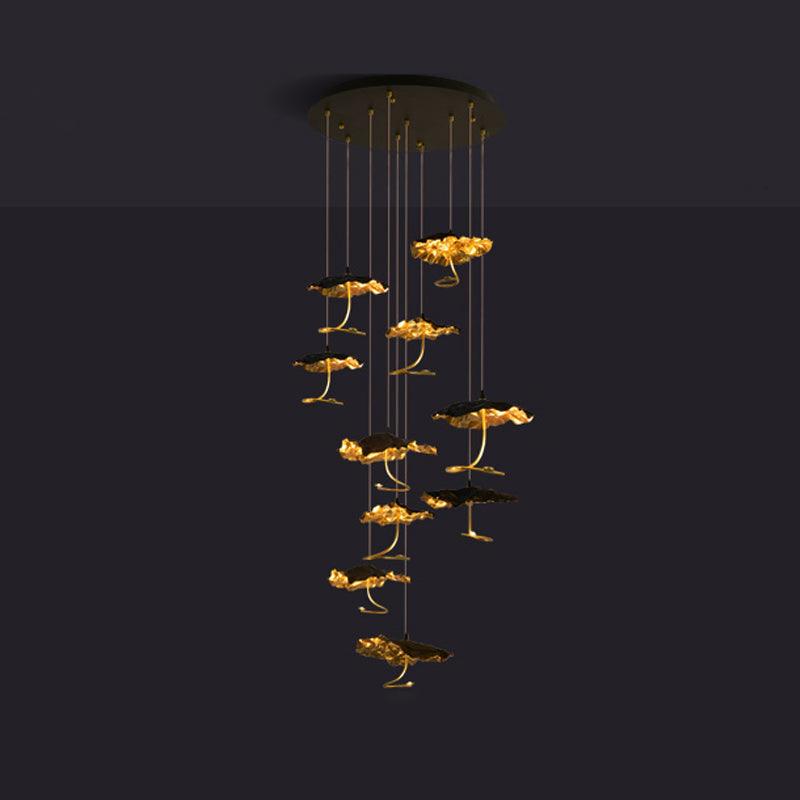 Aureate Cloud Brass Cluster Chandelier