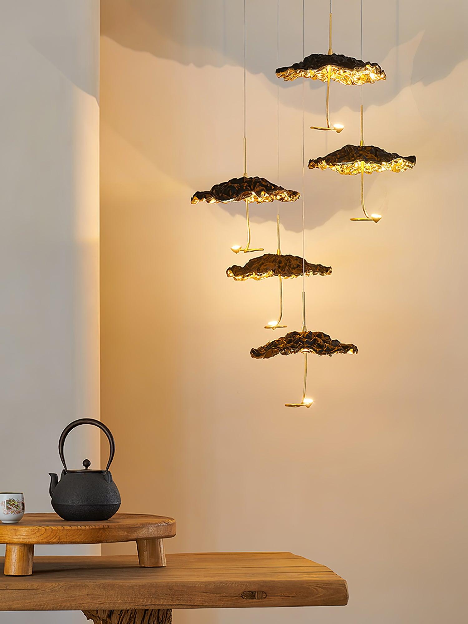 Aureate Cloud Brass Cluster Chandelier