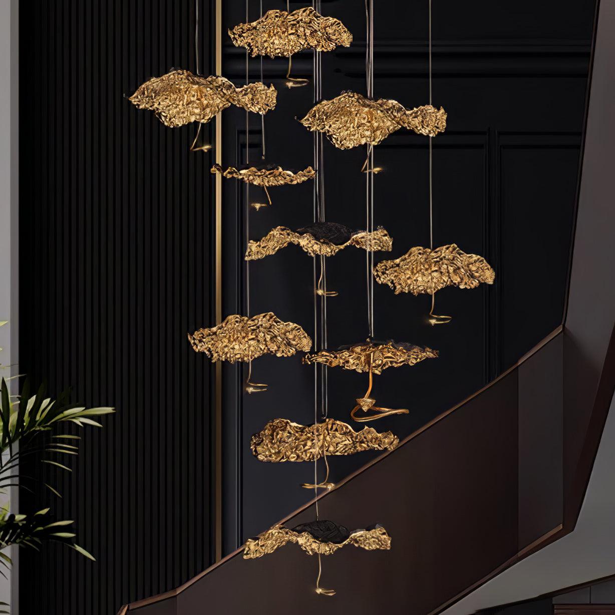 Aureate Cloud Brass Cluster Chandelier