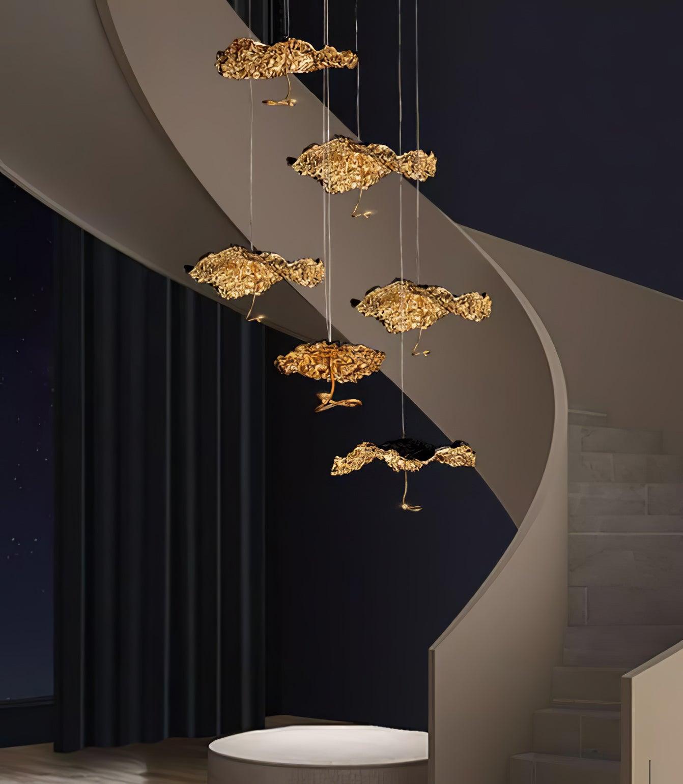 Aureate Cloud Brass Cluster Chandelier