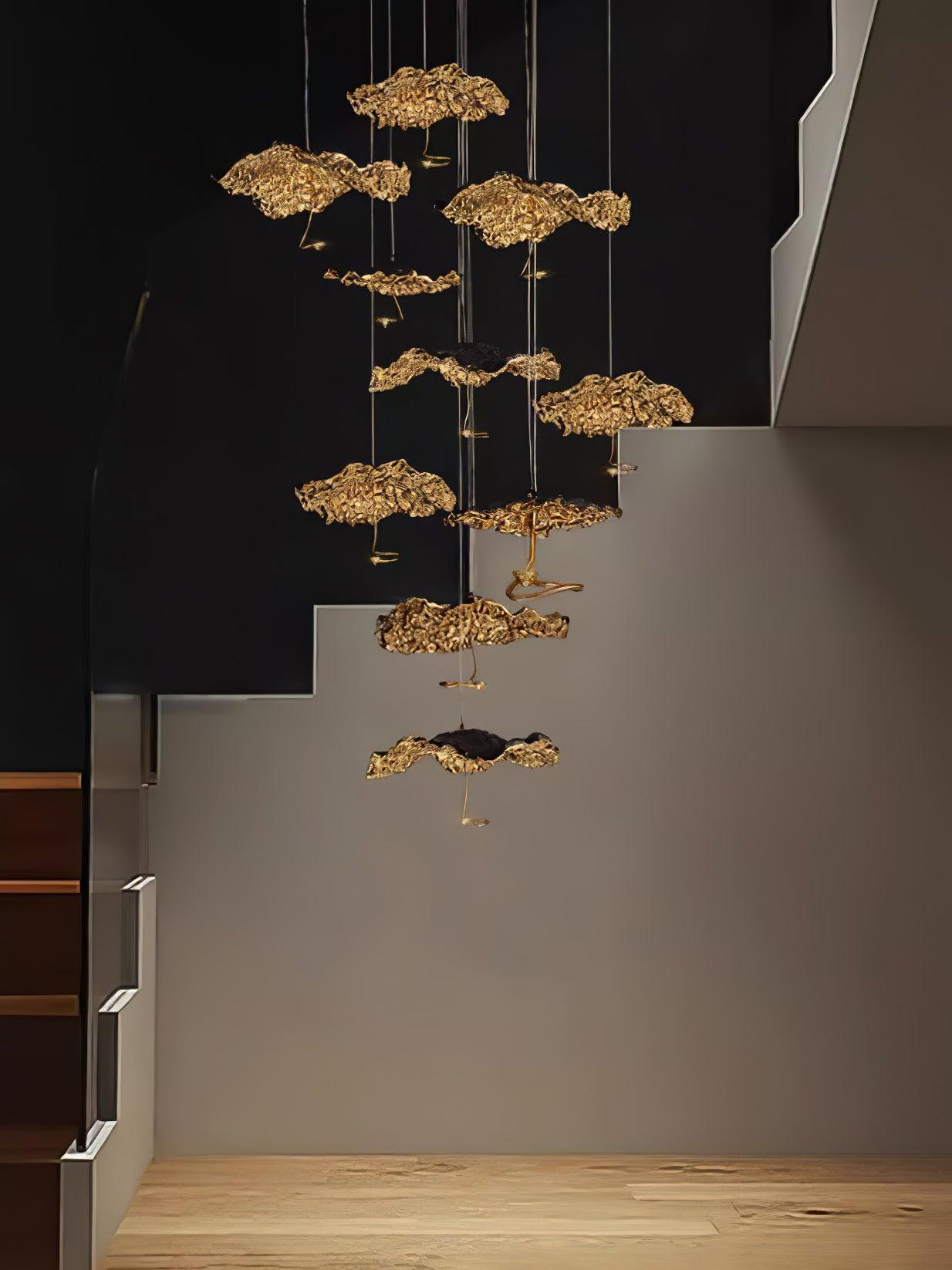 Aureate Cloud Brass Cluster Chandelier