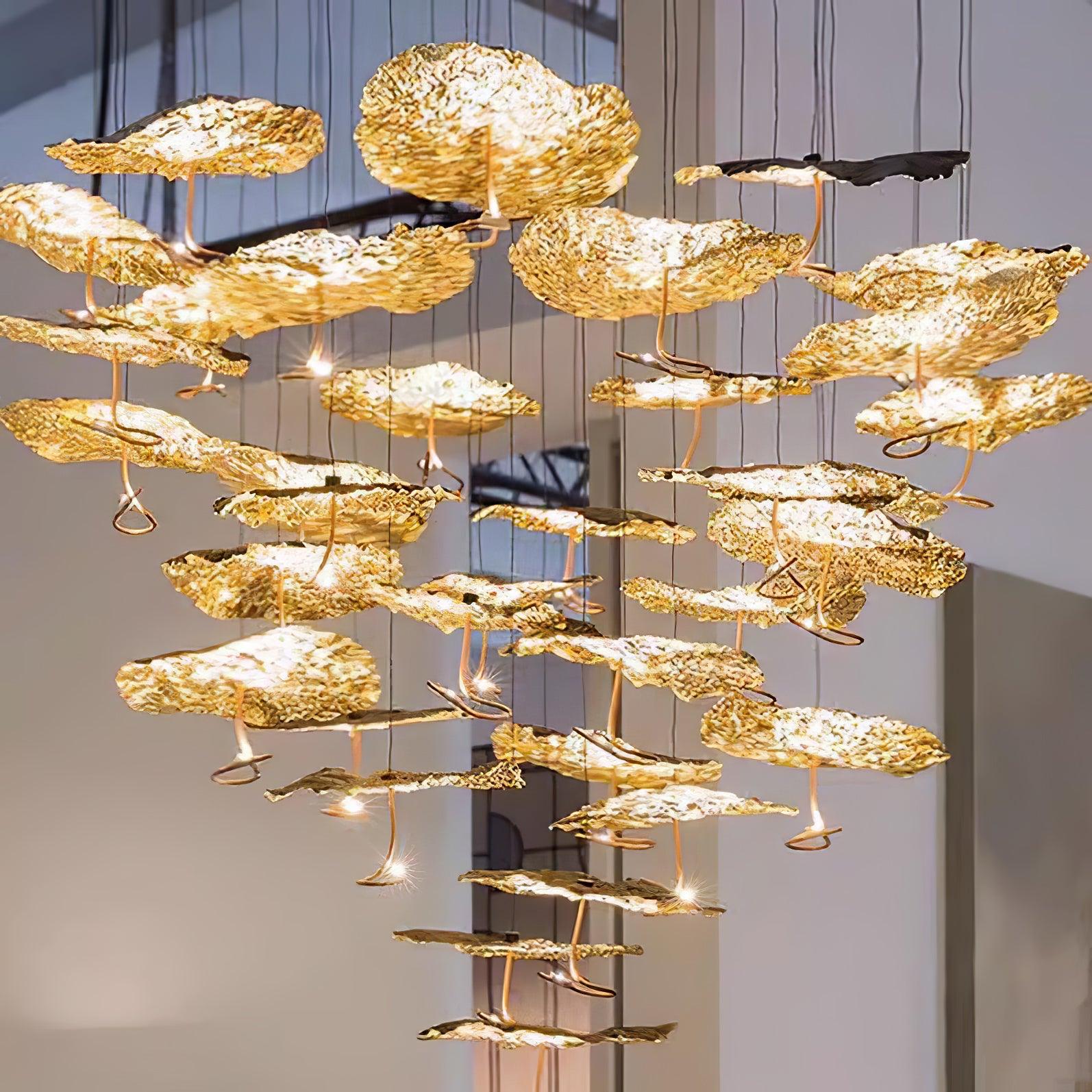 Aureate Cloud Brass Cluster Chandelier