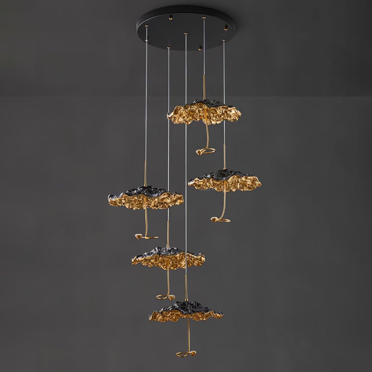 Aureate Cloud Brass Cluster Chandelier