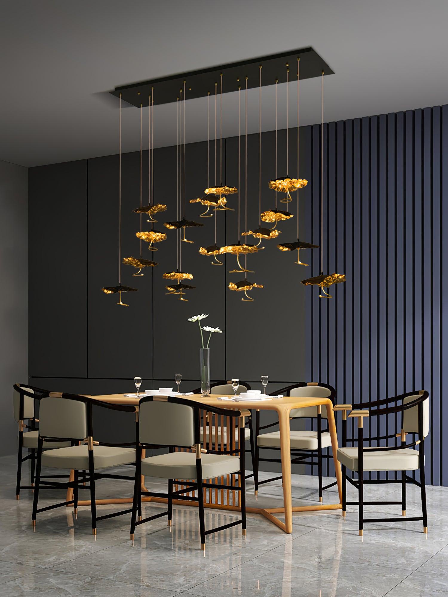 Aureate Cloud Brass Cluster Chandelier