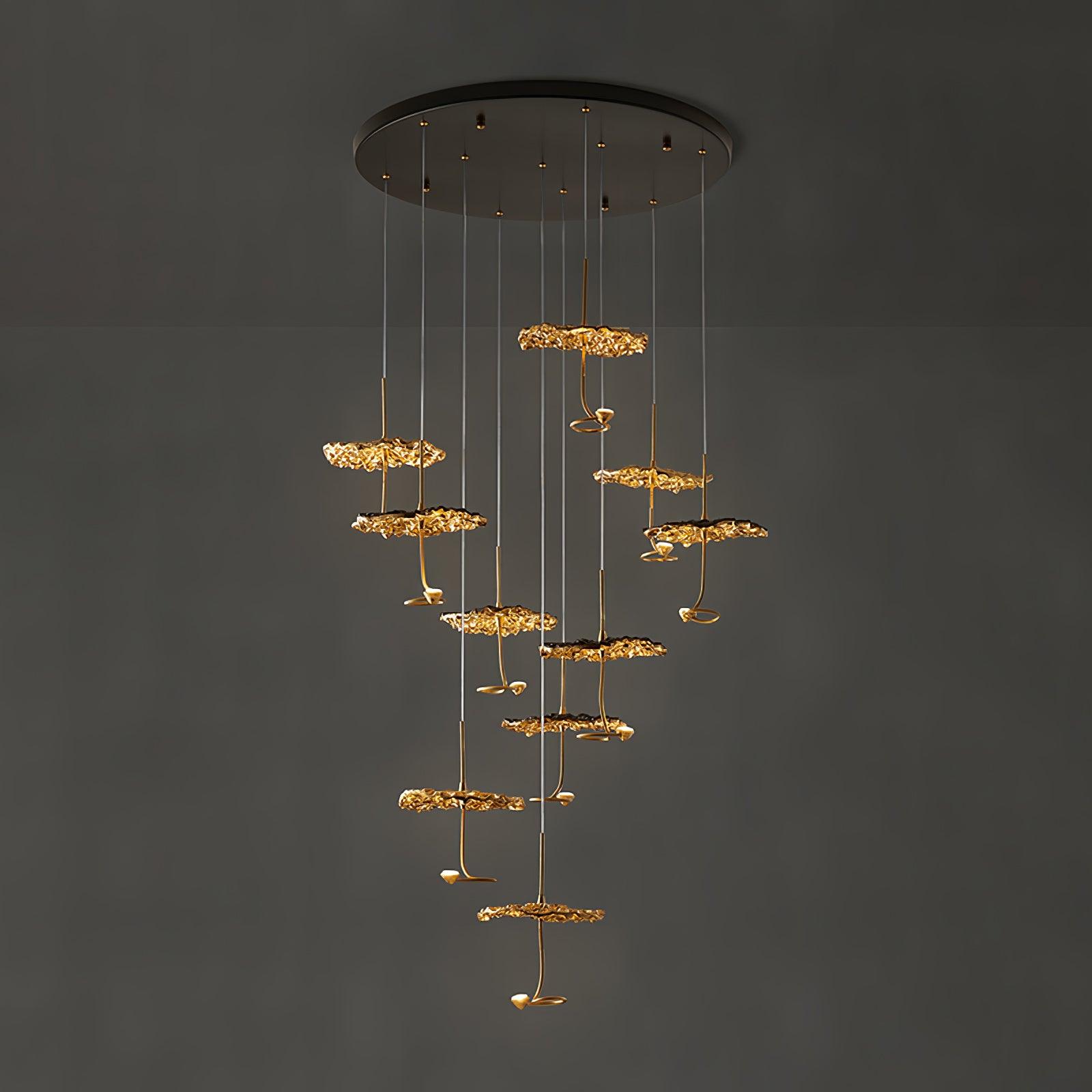 Aureate Cloud Brass Cluster Chandelier