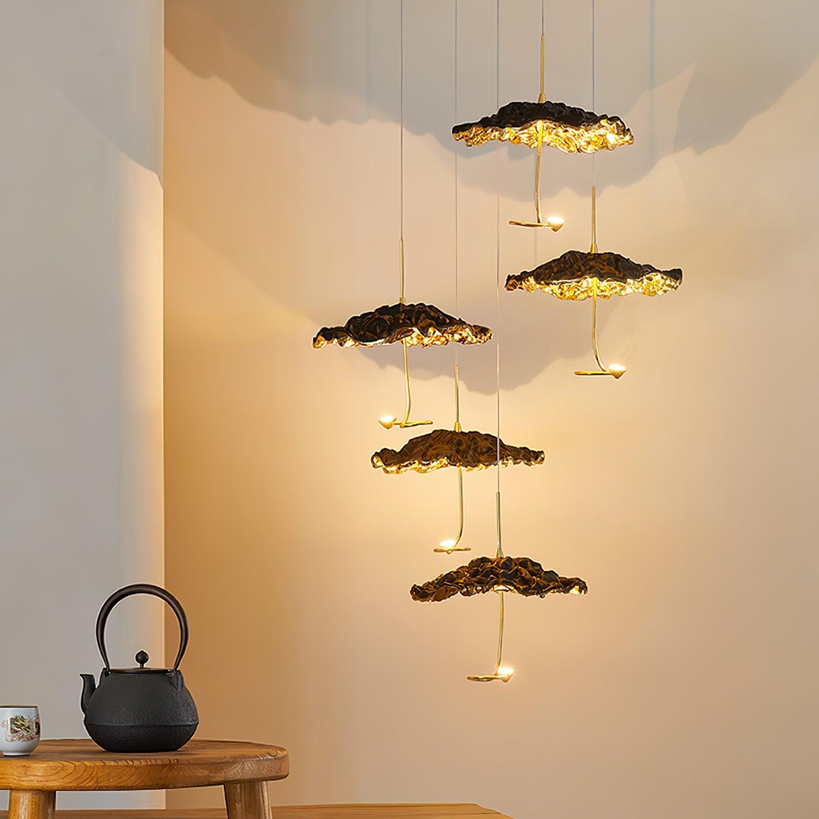 Aureate Cloud Brass Cluster Chandelier