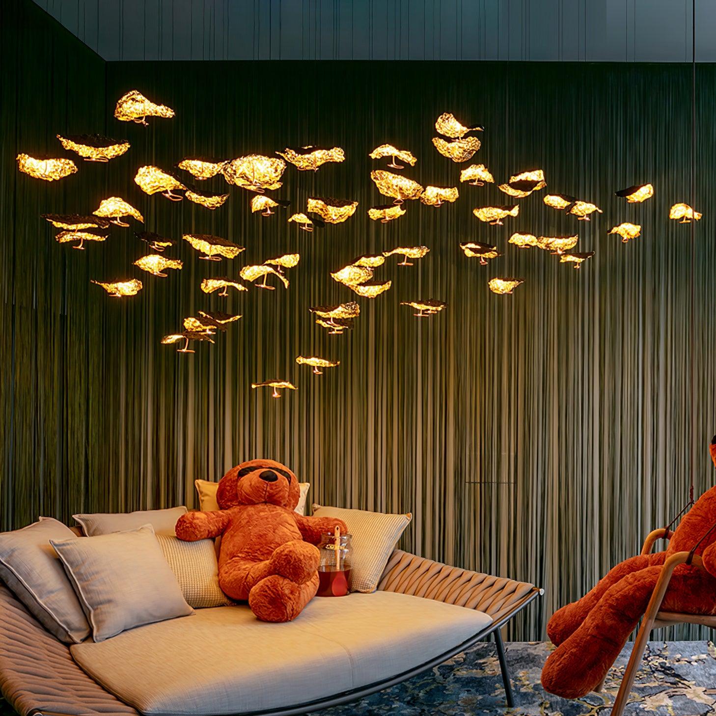 Aureate Cloud Brass Cluster Chandelier