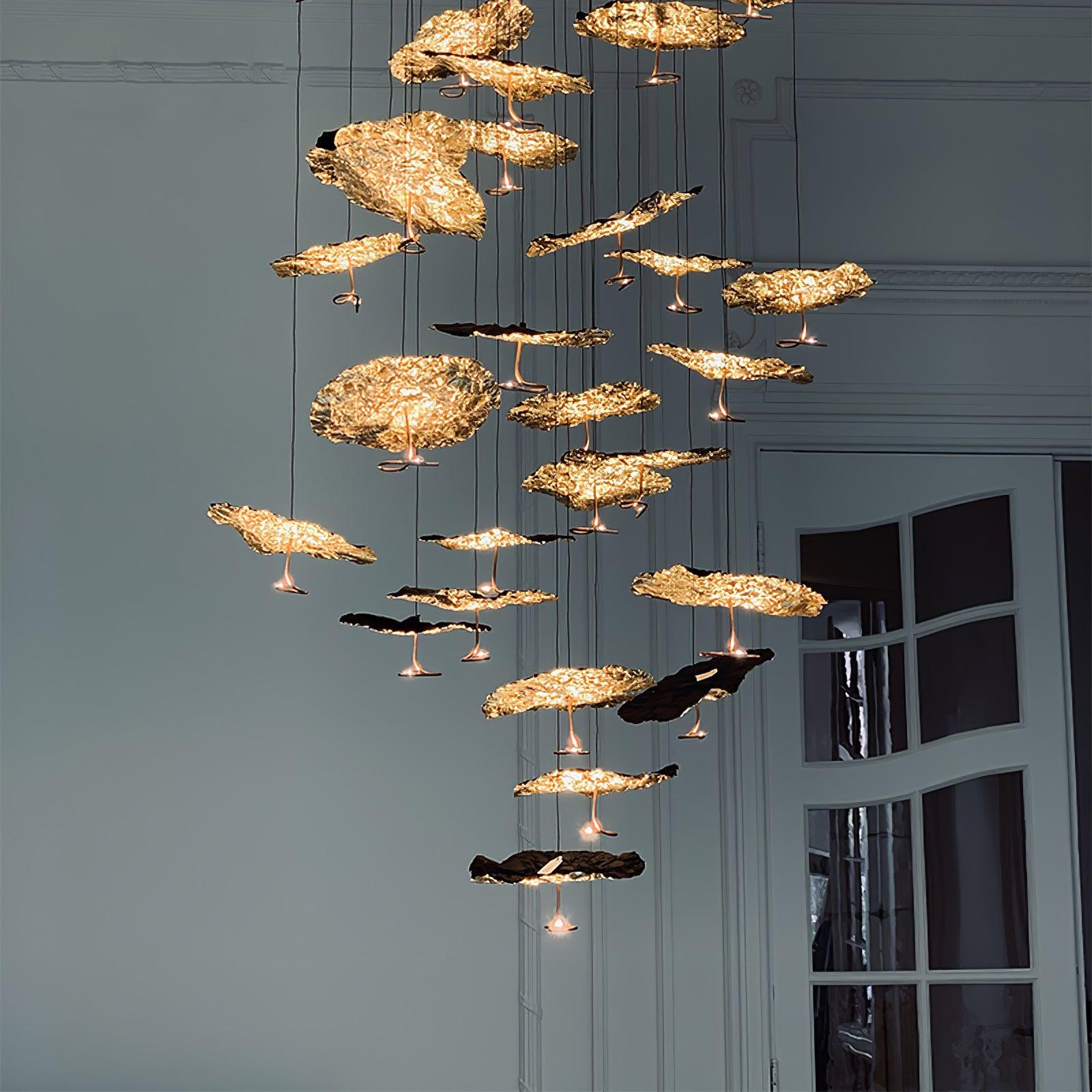 Aureate Cloud Brass Cluster Chandelier