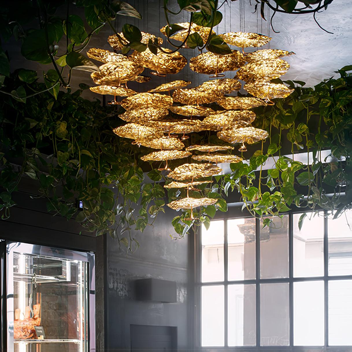 Aureate Cloud Brass Cluster Chandelier