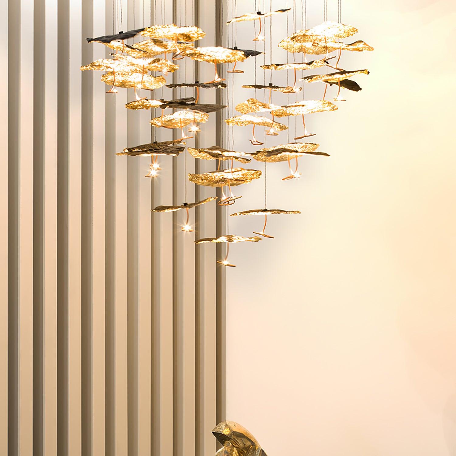 Aureate Cloud Brass Cluster Chandelier