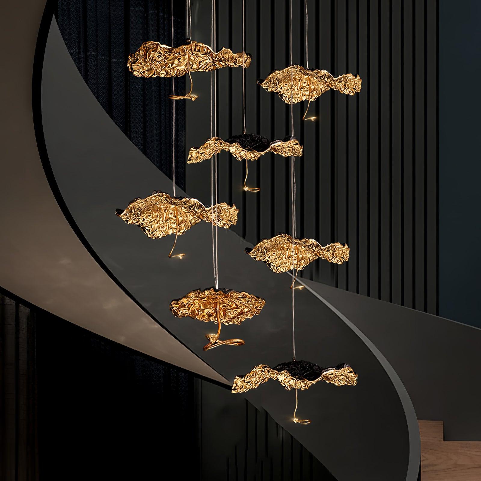 Aureate Cloud Brass Cluster Chandelier