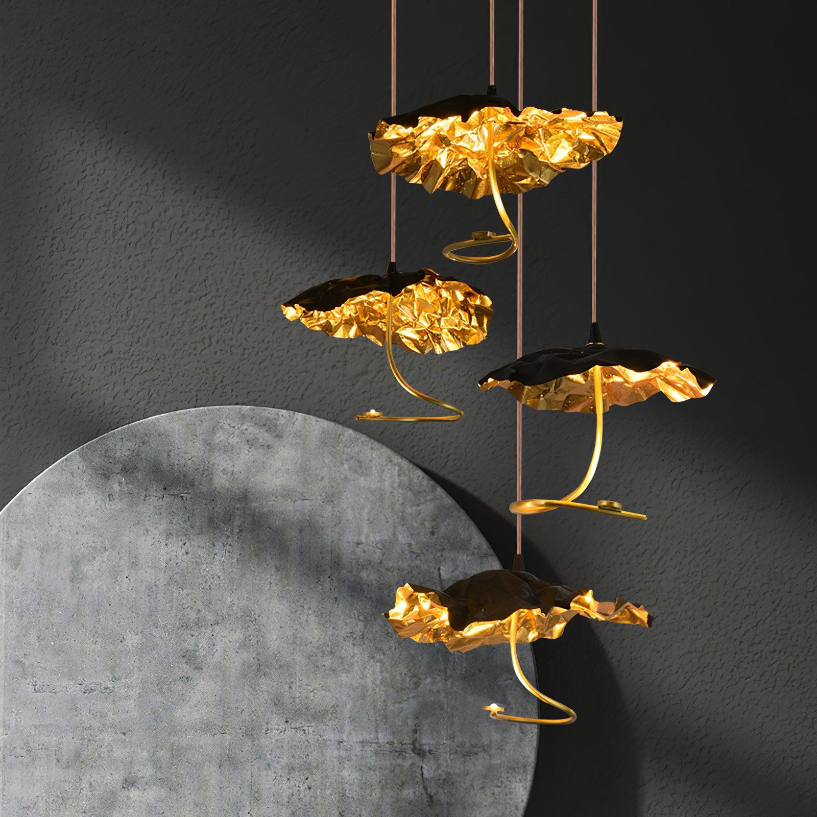 Aureate Cloud Brass Cluster Chandelier