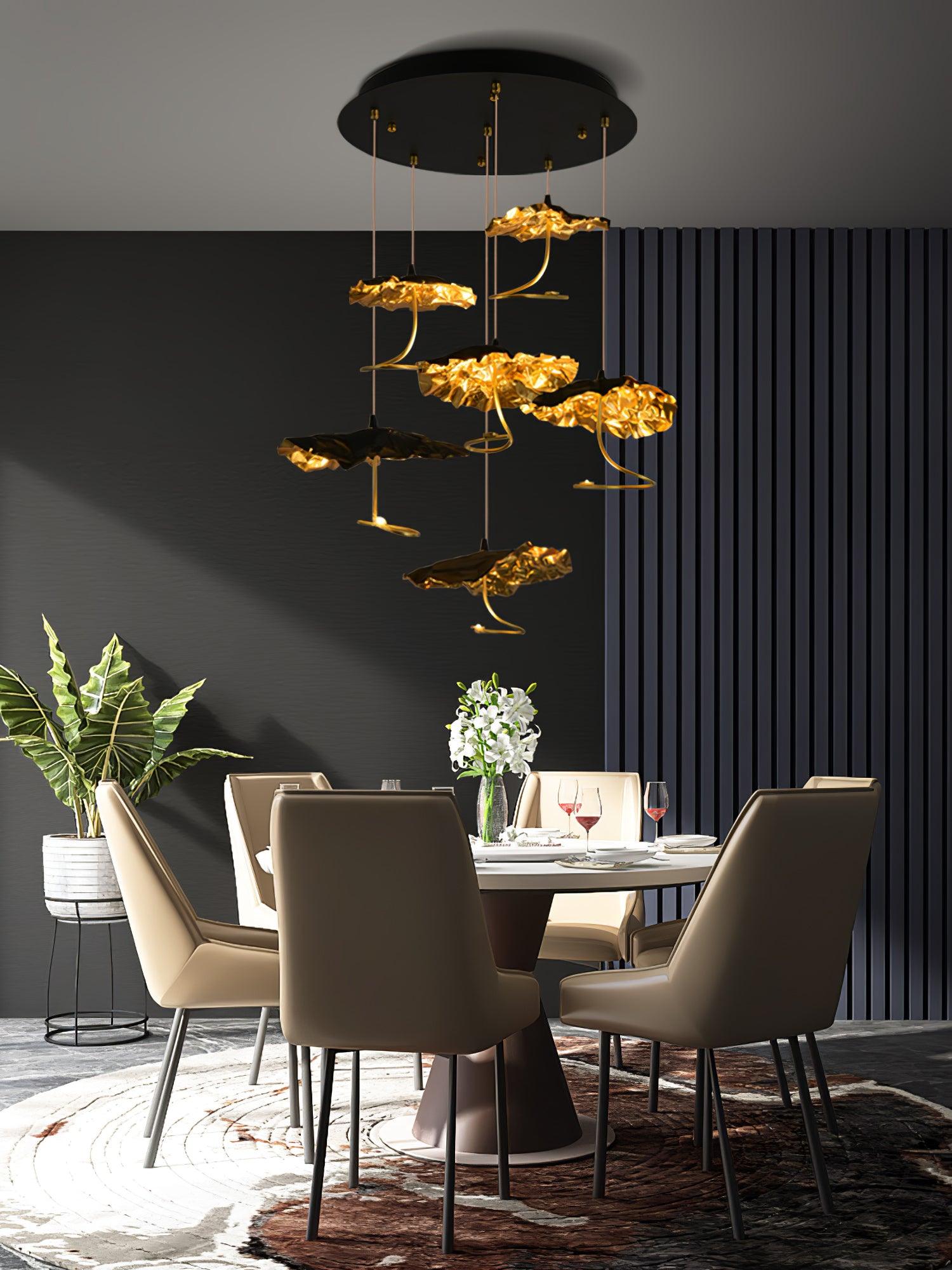 Aureate Cloud Brass Cluster Chandelier