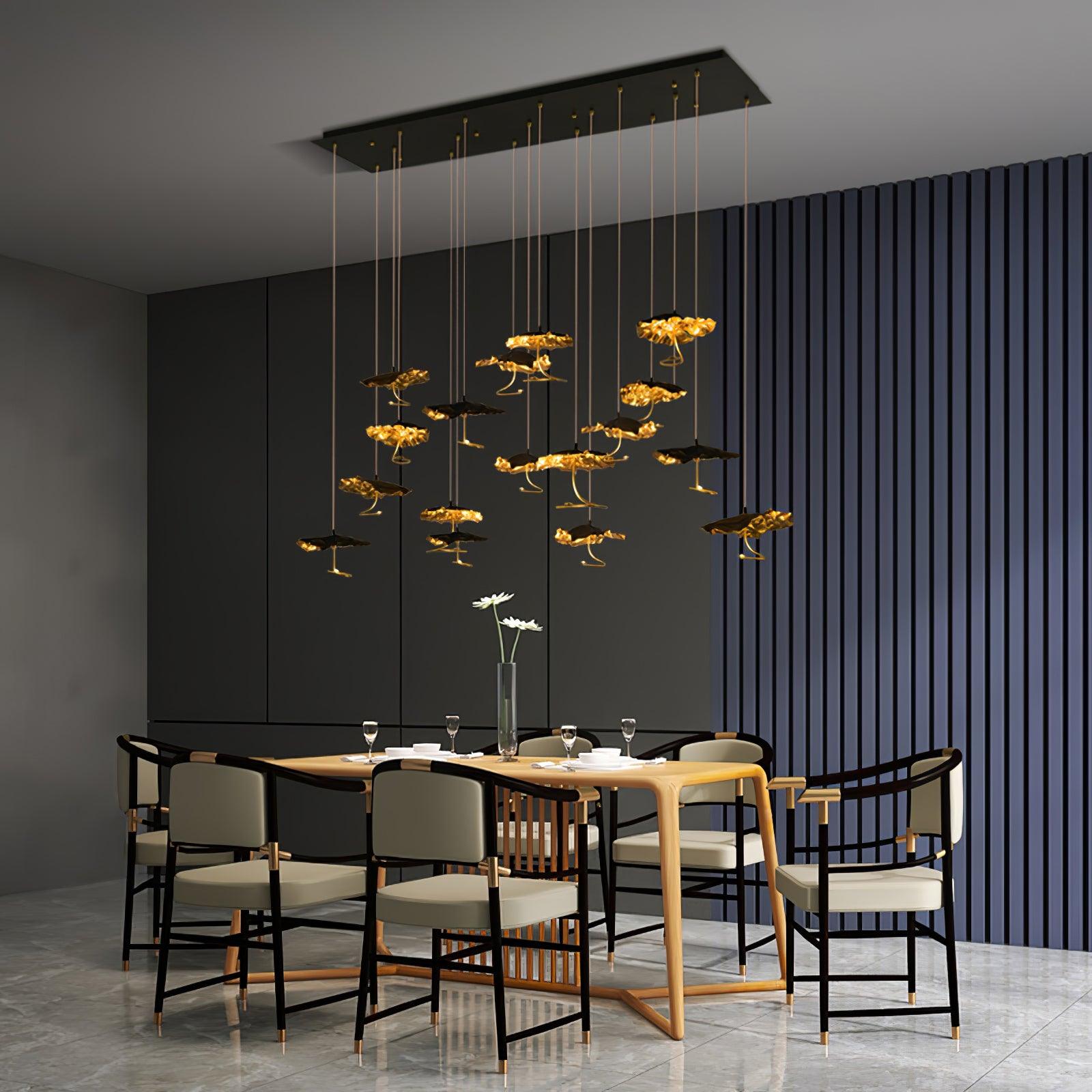 Aureate Cloud Brass Cluster Chandelier