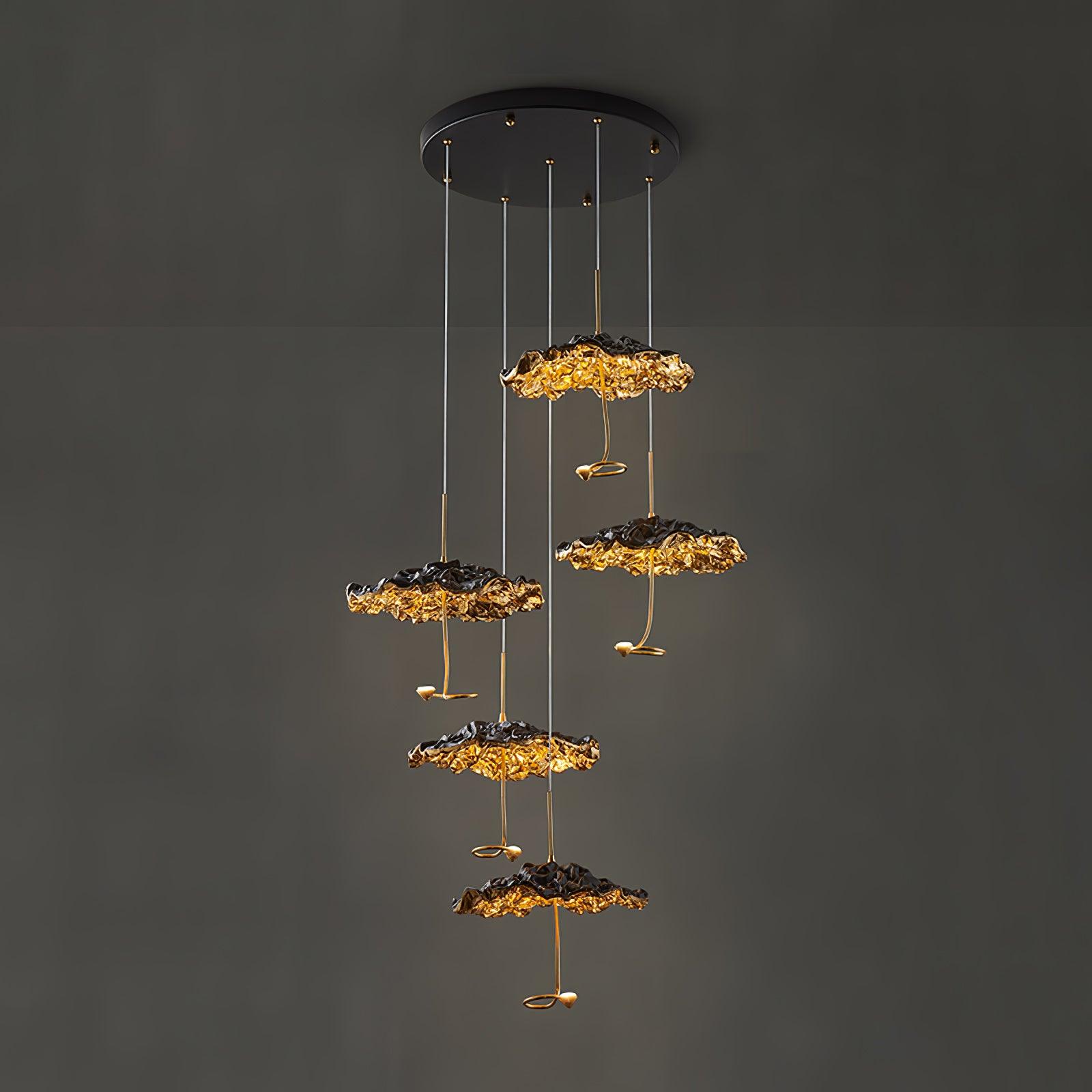 Aureate Cloud Brass Cluster Chandelier