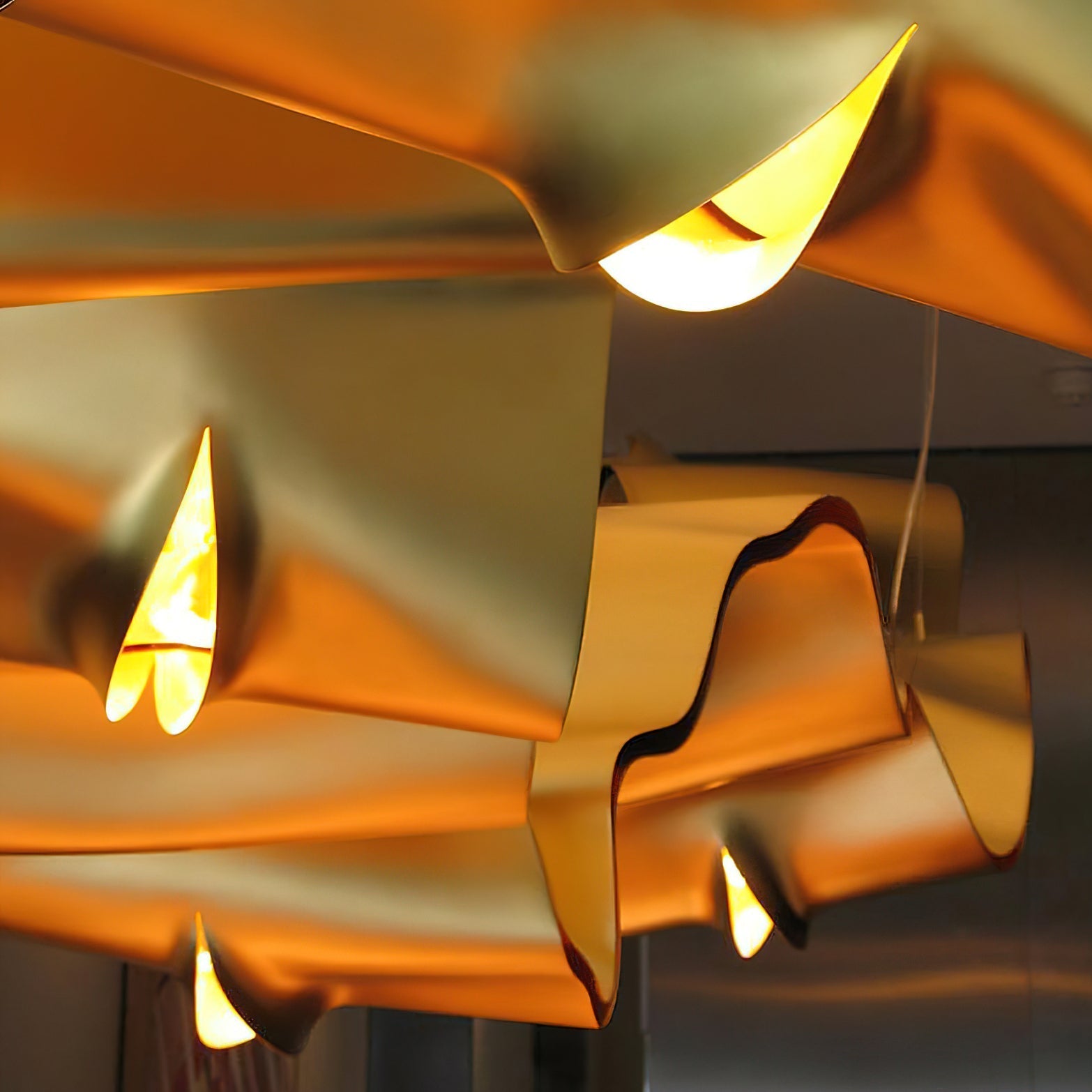 Raelis Gold Ribbon Chandelier