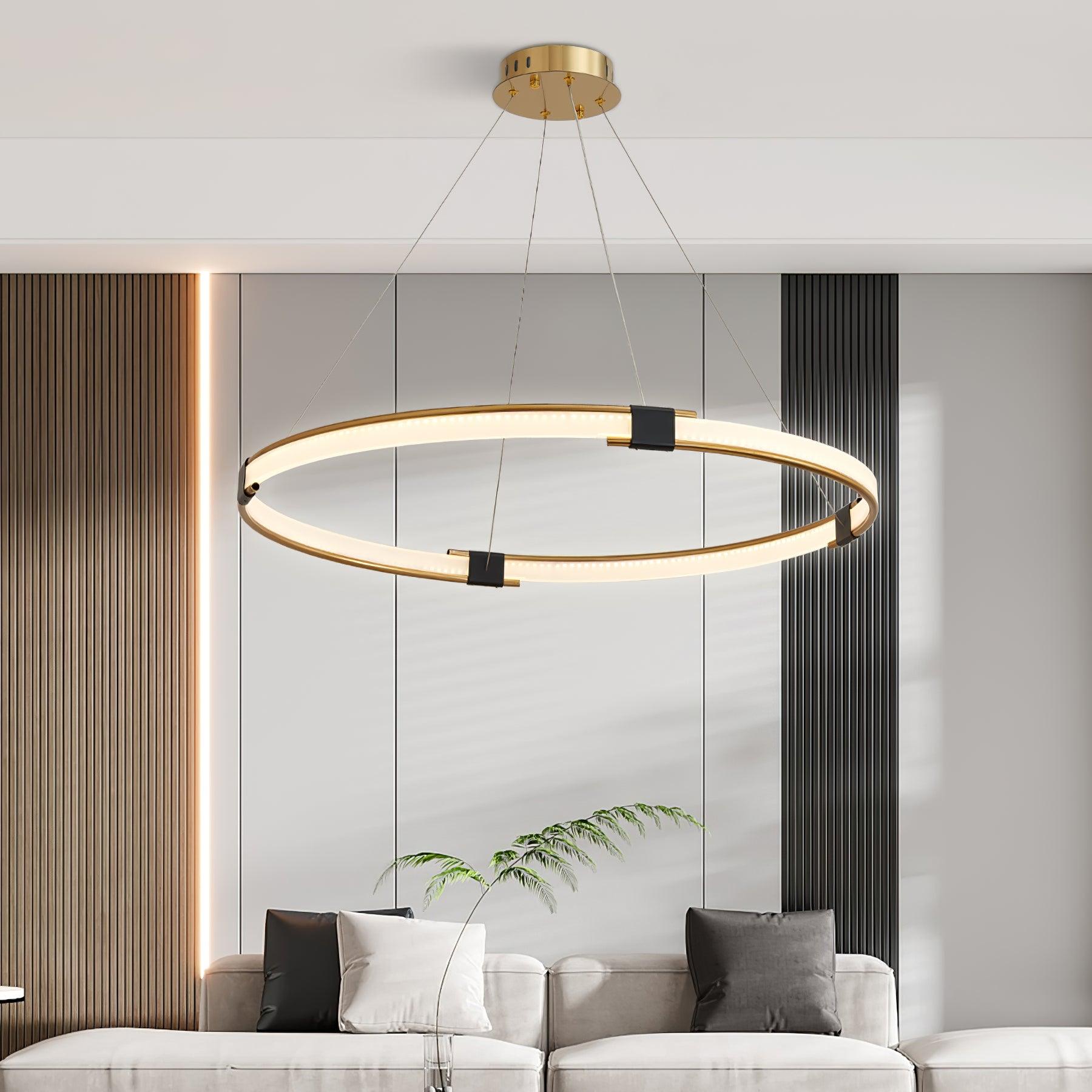 Lavi Chandelier Gold Ring LED Halo Modern
