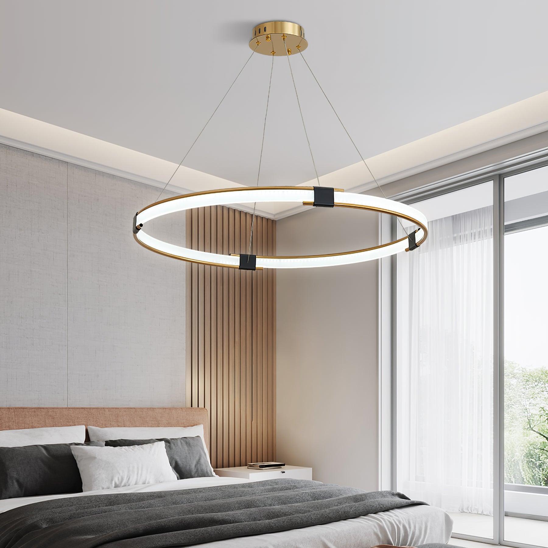 Lavi Chandelier Gold Ring LED Halo Modern