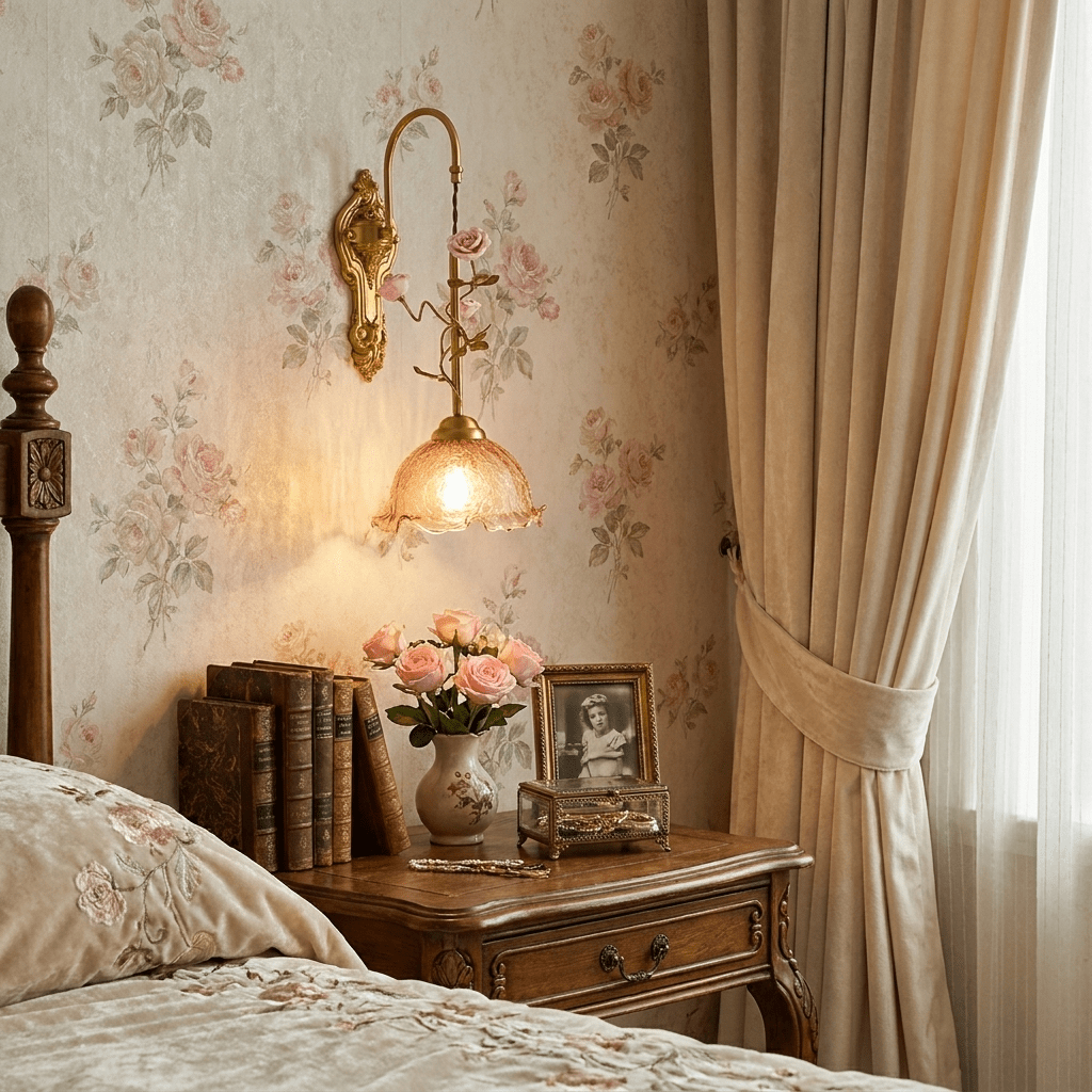 Clarisse Gold Rose Wall Sconce