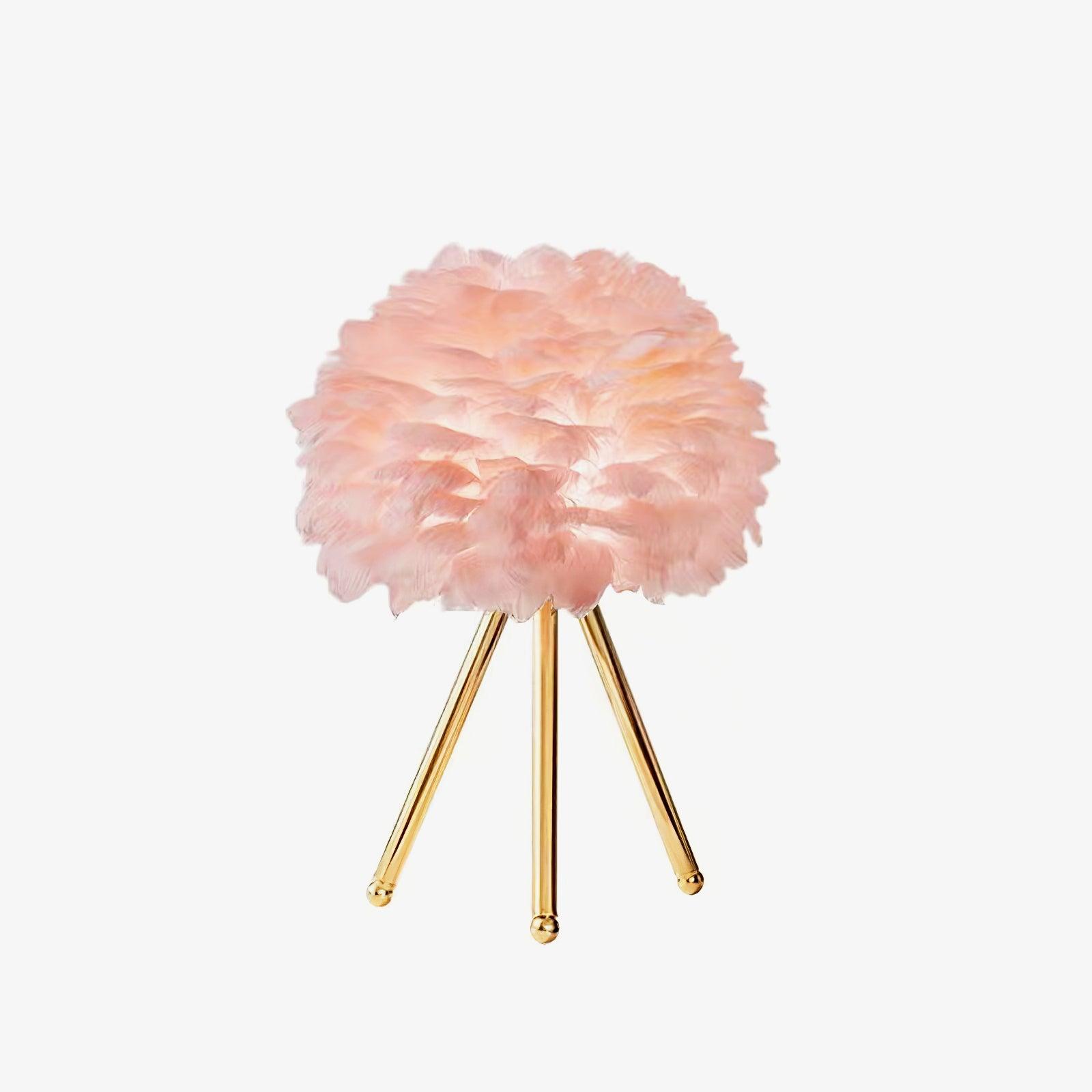 Nilo Feather Feminine Table Lamp - Neutral Decor